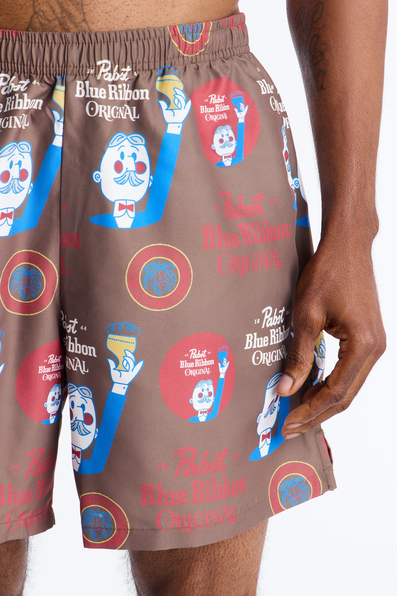 Blue Ribbon Printed Swim Trunk 7″ - Multi Color Fashion Nova