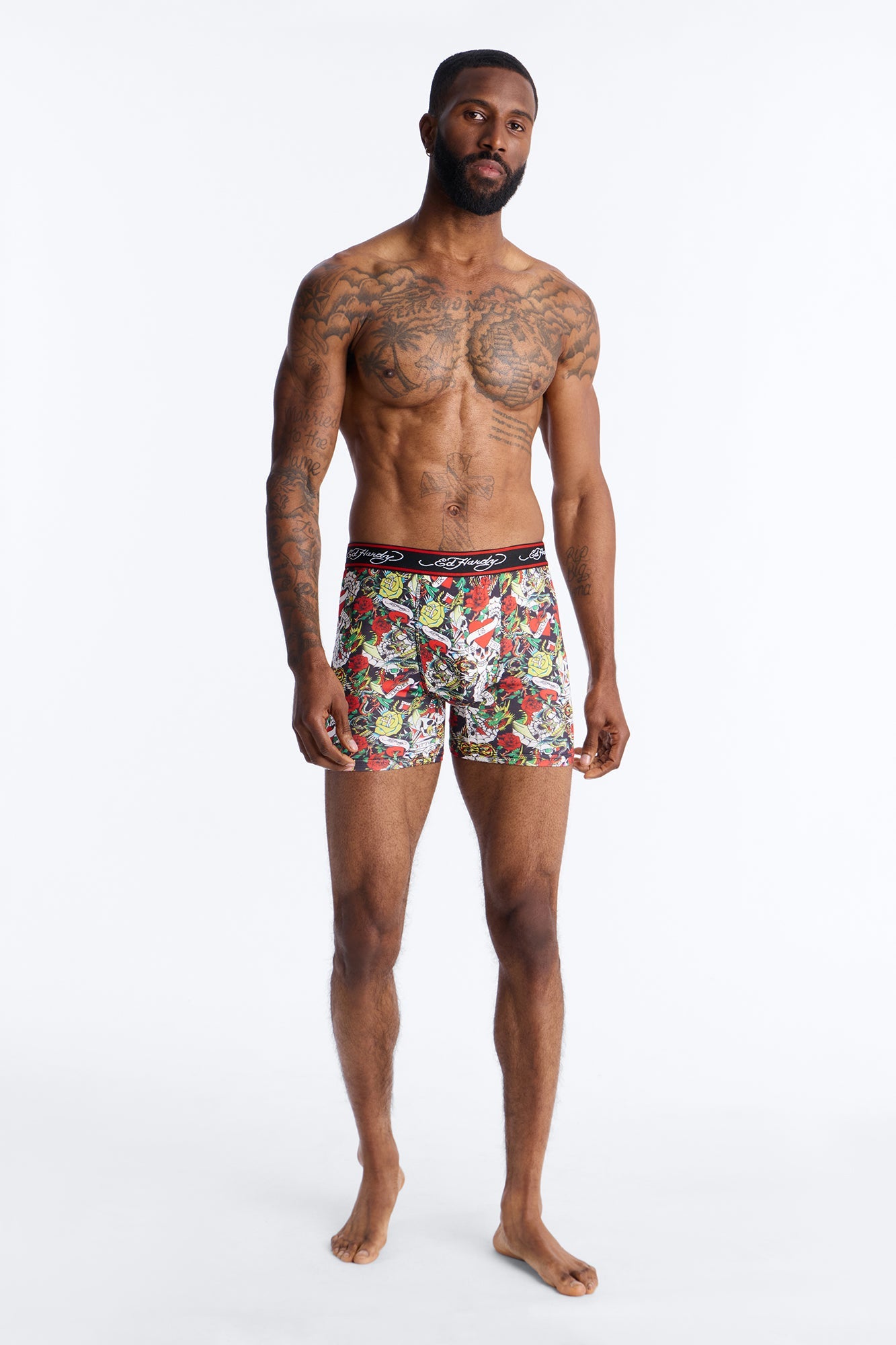 Ink Legends Ed Hardy 2 Pack Performance Boxer Briefs - Multi Color Fashion Nova