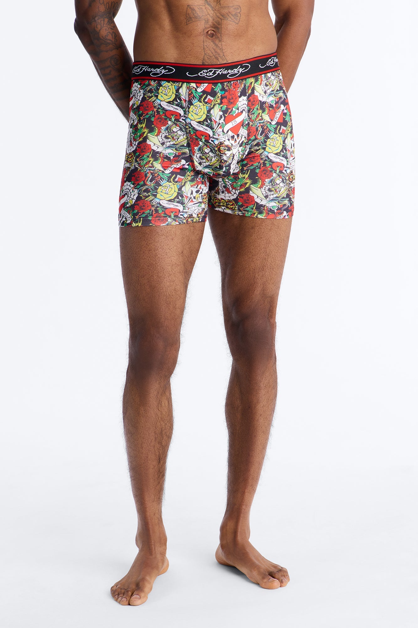 Ink Legends Ed Hardy 2 Pack Performance Boxer Briefs - Multi Color Fashion Nova