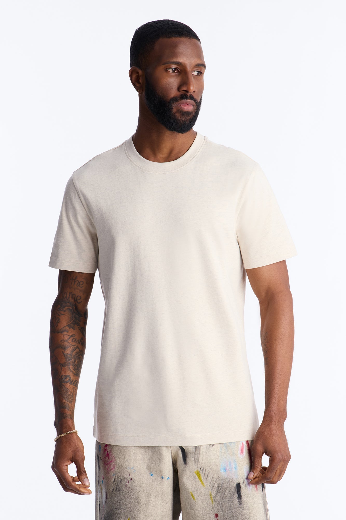 Essential Short Sleeve Crew Tee - Oatmeal Fashion Nova