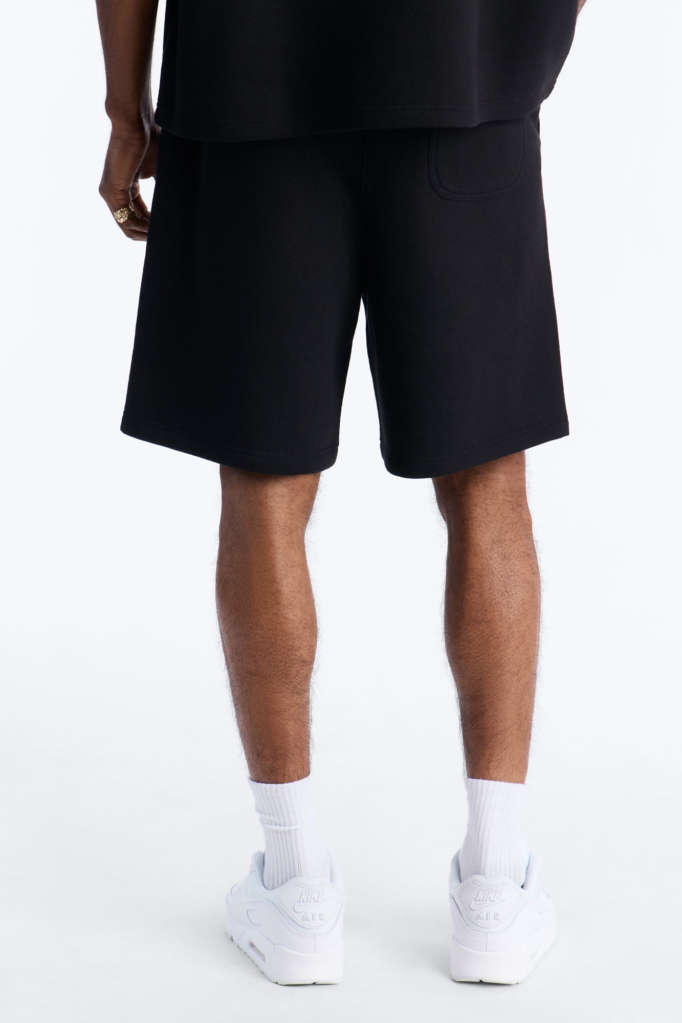 MIsfits Rhinestone Relaxed Sweatshorts - Black Fashion Nova