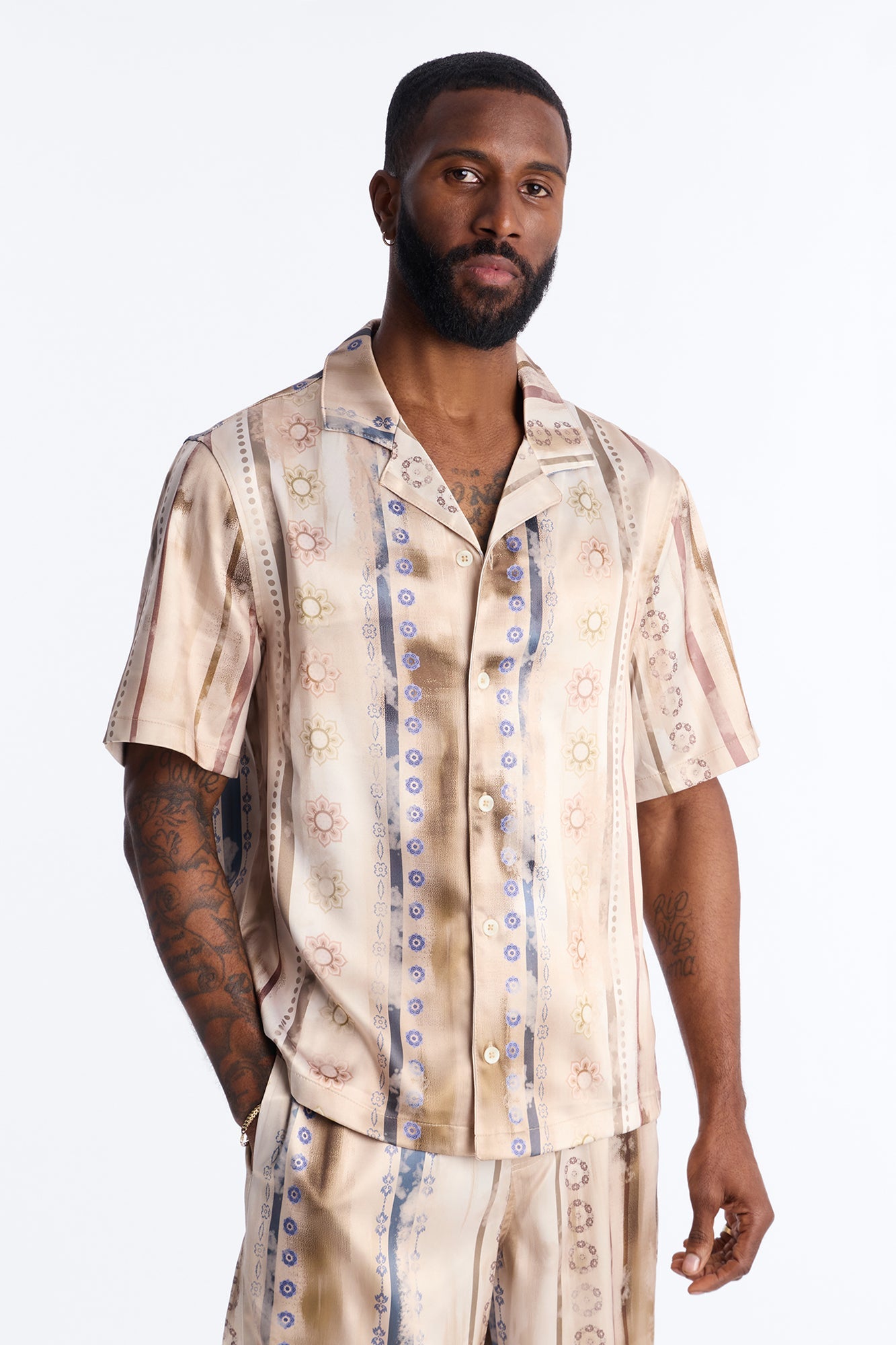 Rosewood Cuban Collar Button Up Shirt - Brown Fashion Nova