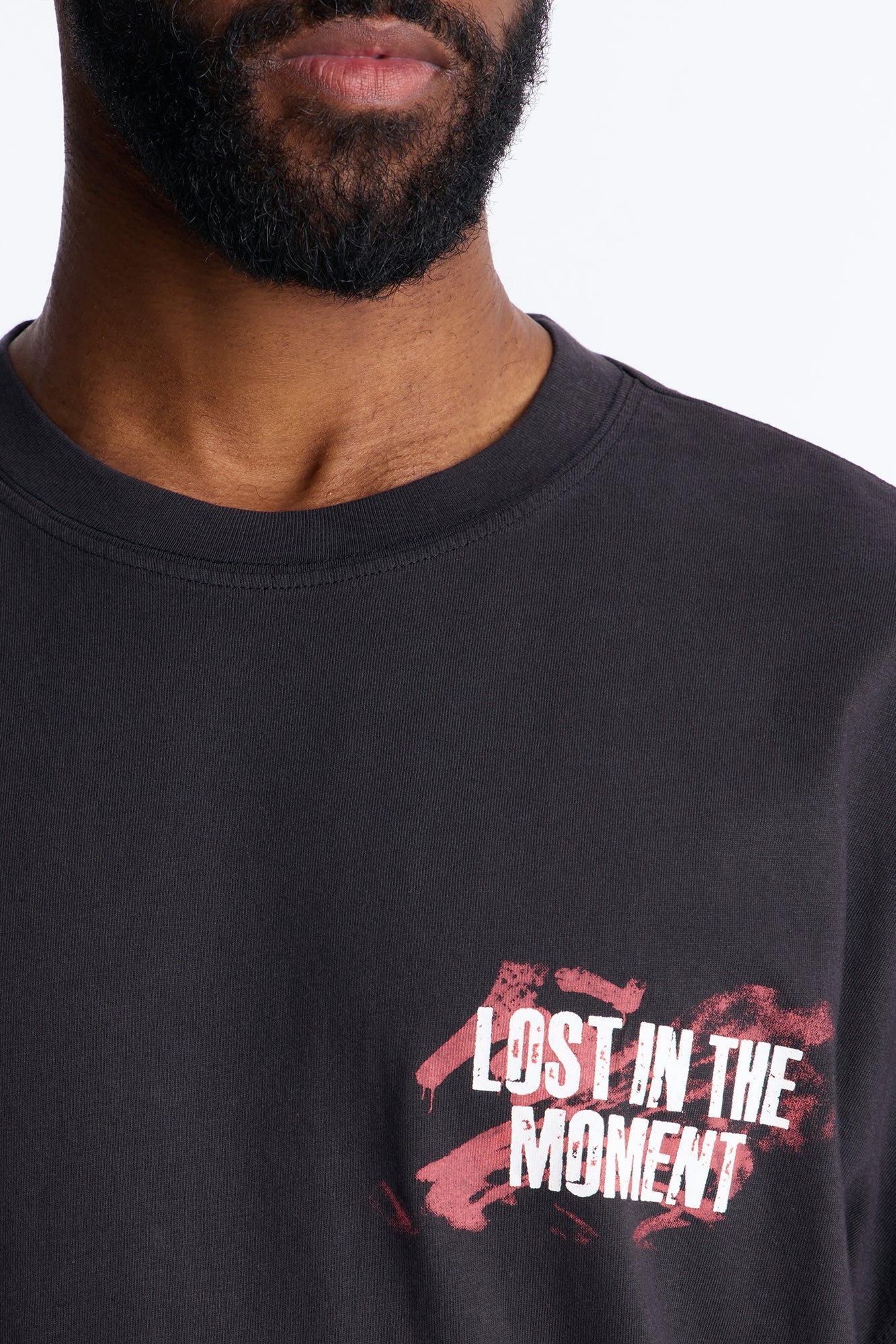 Lost In The Moment Oversized Short Sleeve Tee - Black Wash Fashion Nova