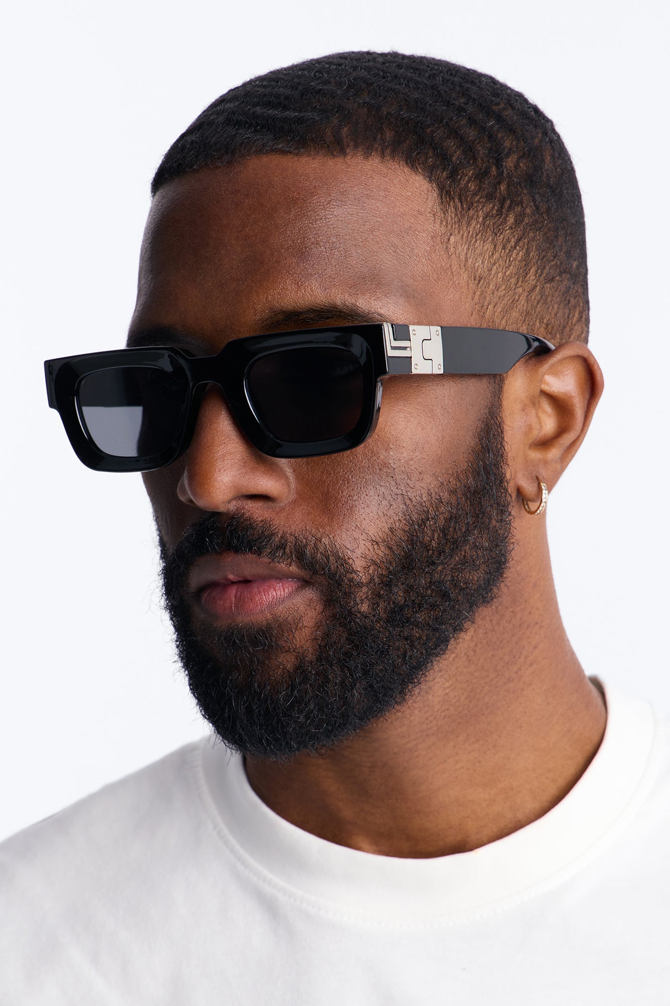 Upper Class Square Sunglasses - Black/Silver Fashion Nova