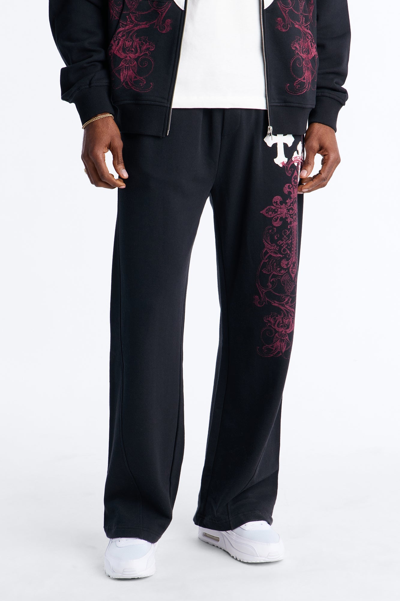 Pick Up Your Cross Patch Sweatpants - Black Fashion Nova