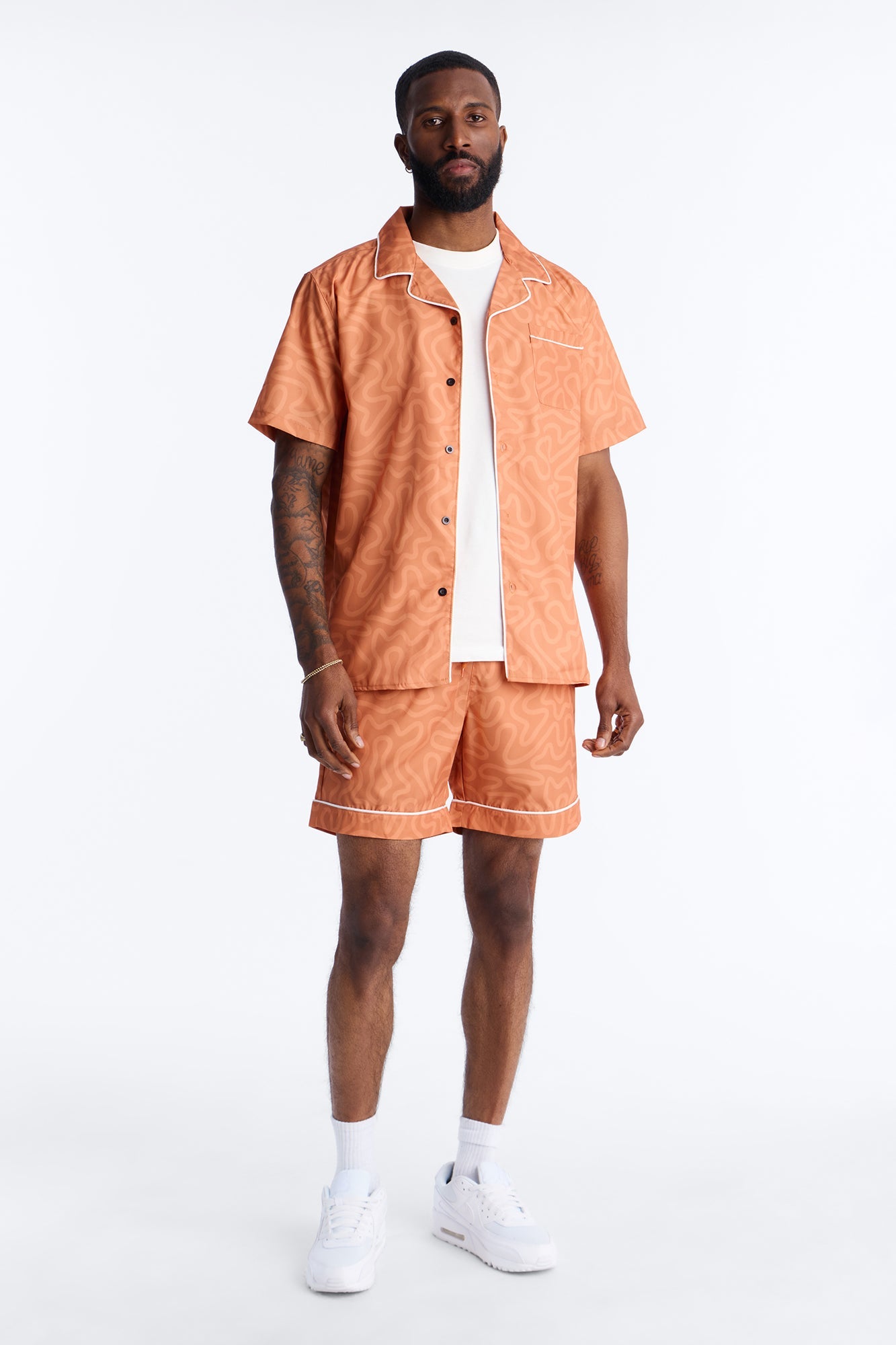Relaxed Sienna Wave Short - Orange Fashion Nova