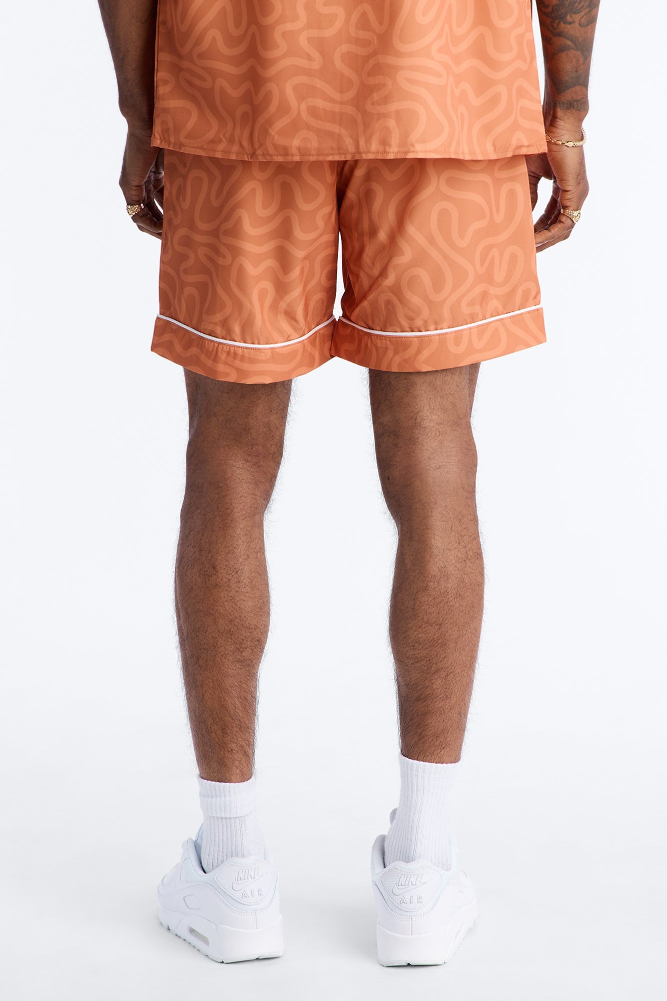 Relaxed Sienna Wave Short - Orange Fashion Nova