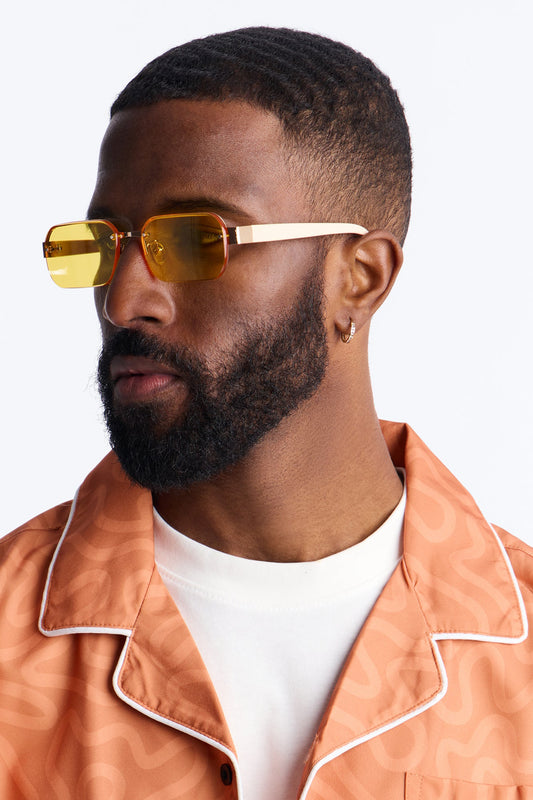 Aurum Pulse Sunglasses - Yellow Fashion Nova