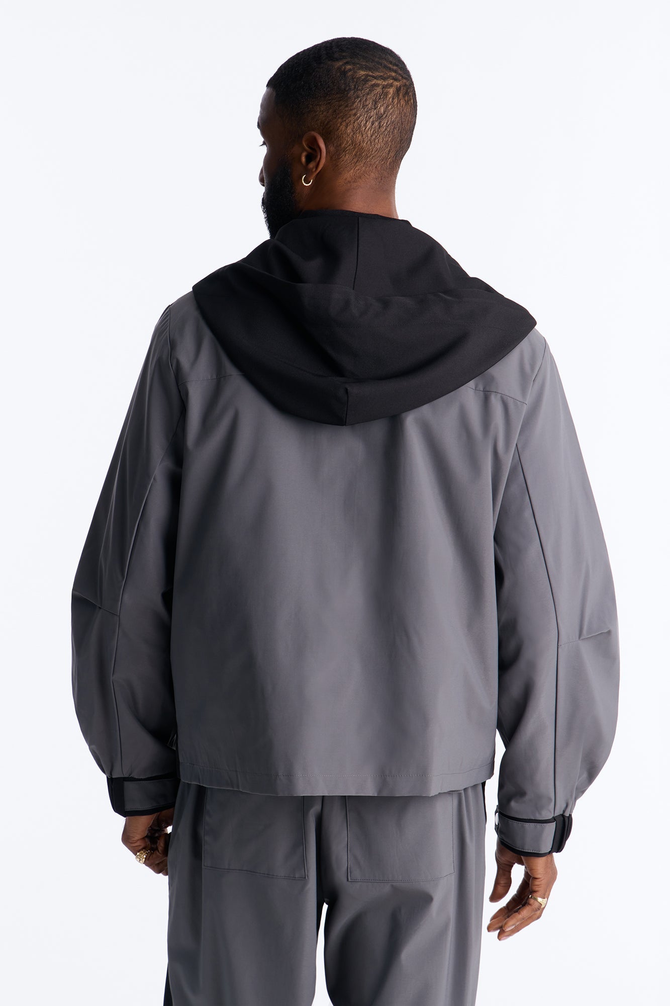 Oversized Montalvo Mixed Worlds Shirt Jacket - Black Fashion Nova