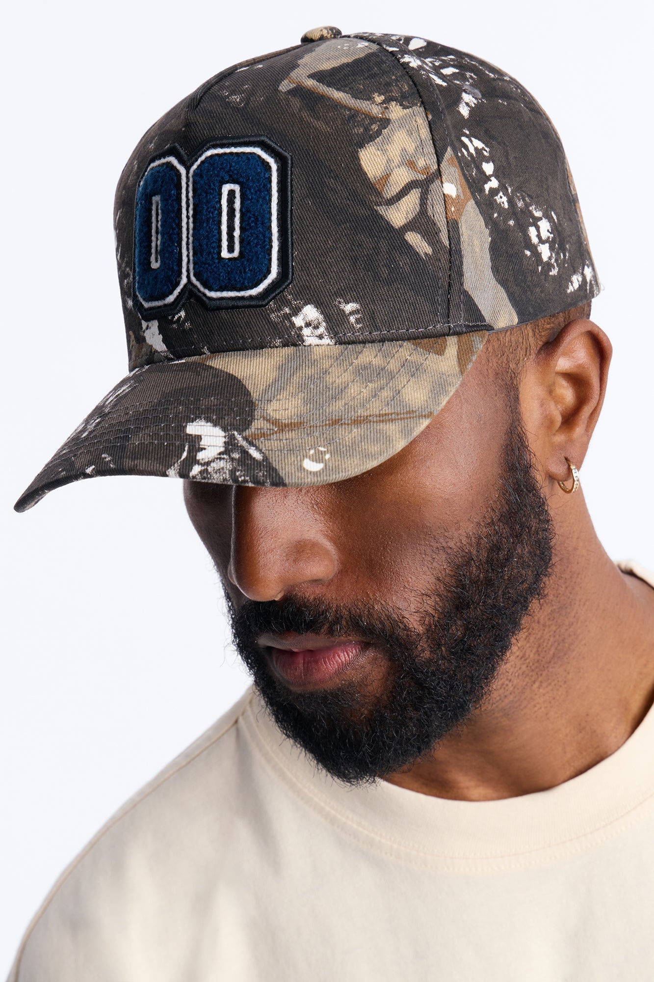 Varsity Patch Structured Snapback Hat - Camouflage Fashion Nova
