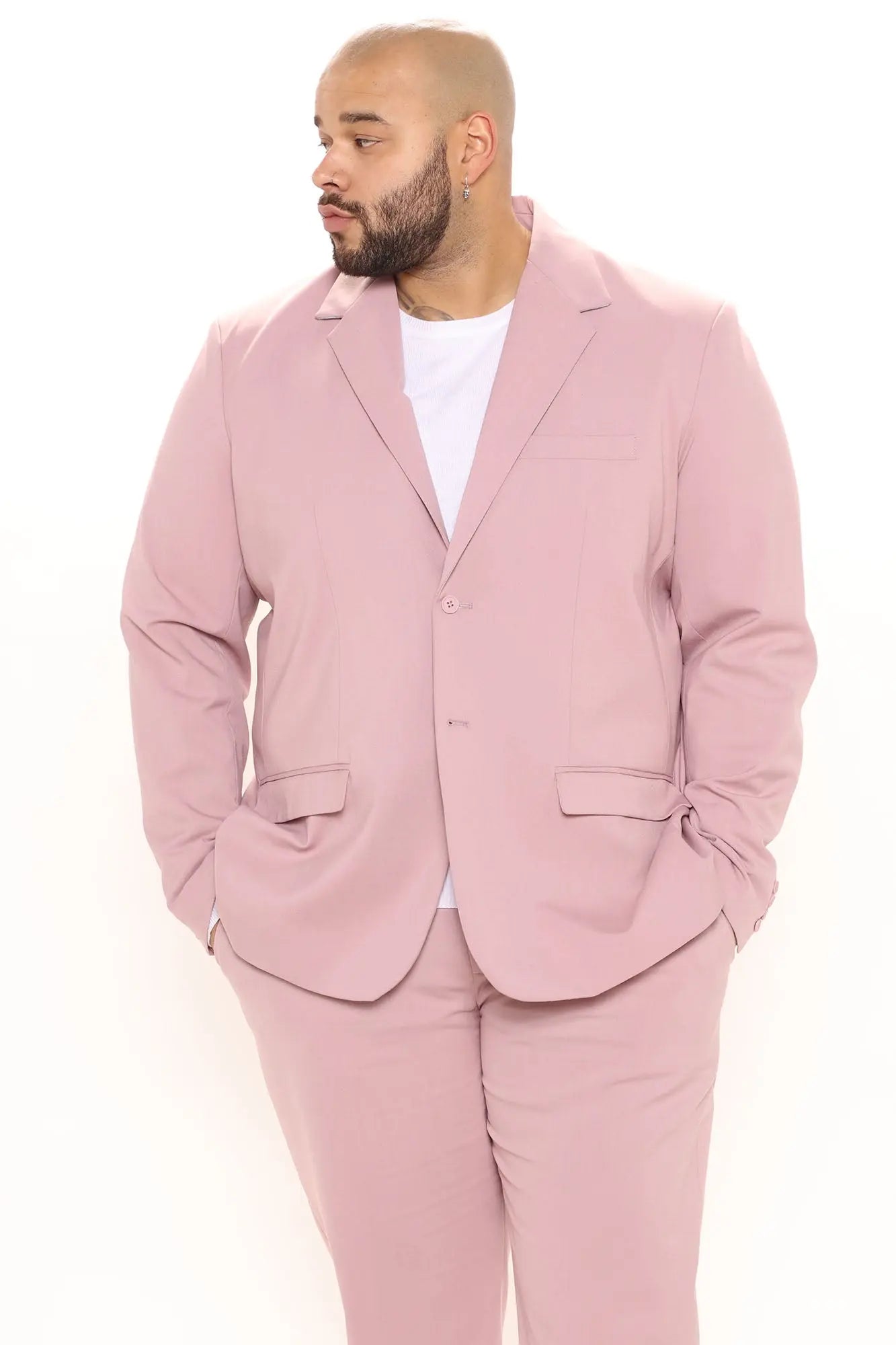 The Modern Stretch Suit Jacket - Mauve Fashion Nova