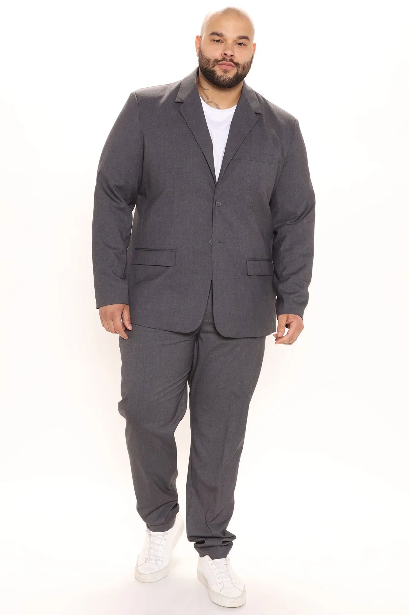 The Modern Stretch Suit Jacket - Charcoal Fashion Nova