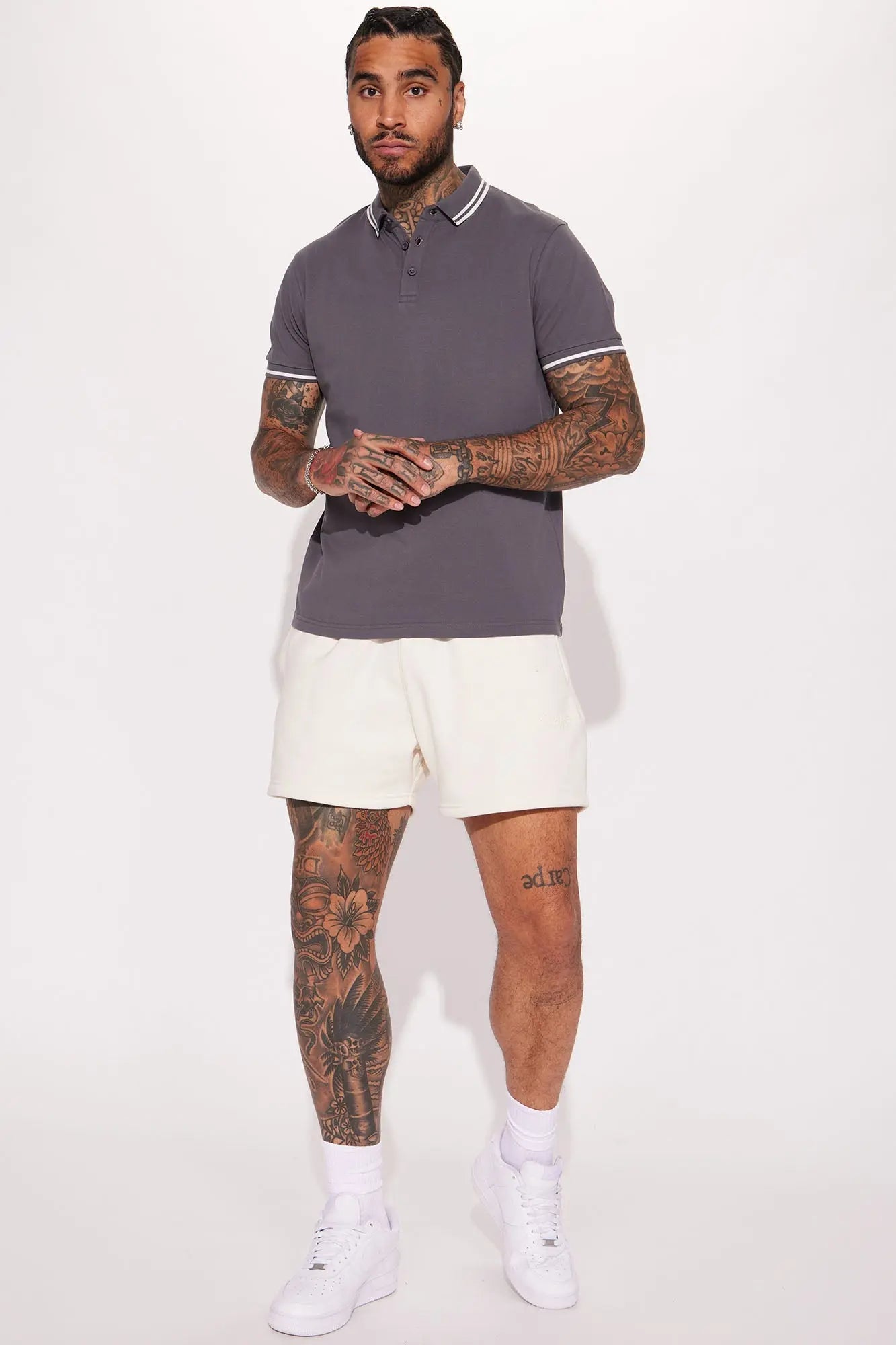 Wilson Short Sleeve Polo - Charcoal Fashion Nova