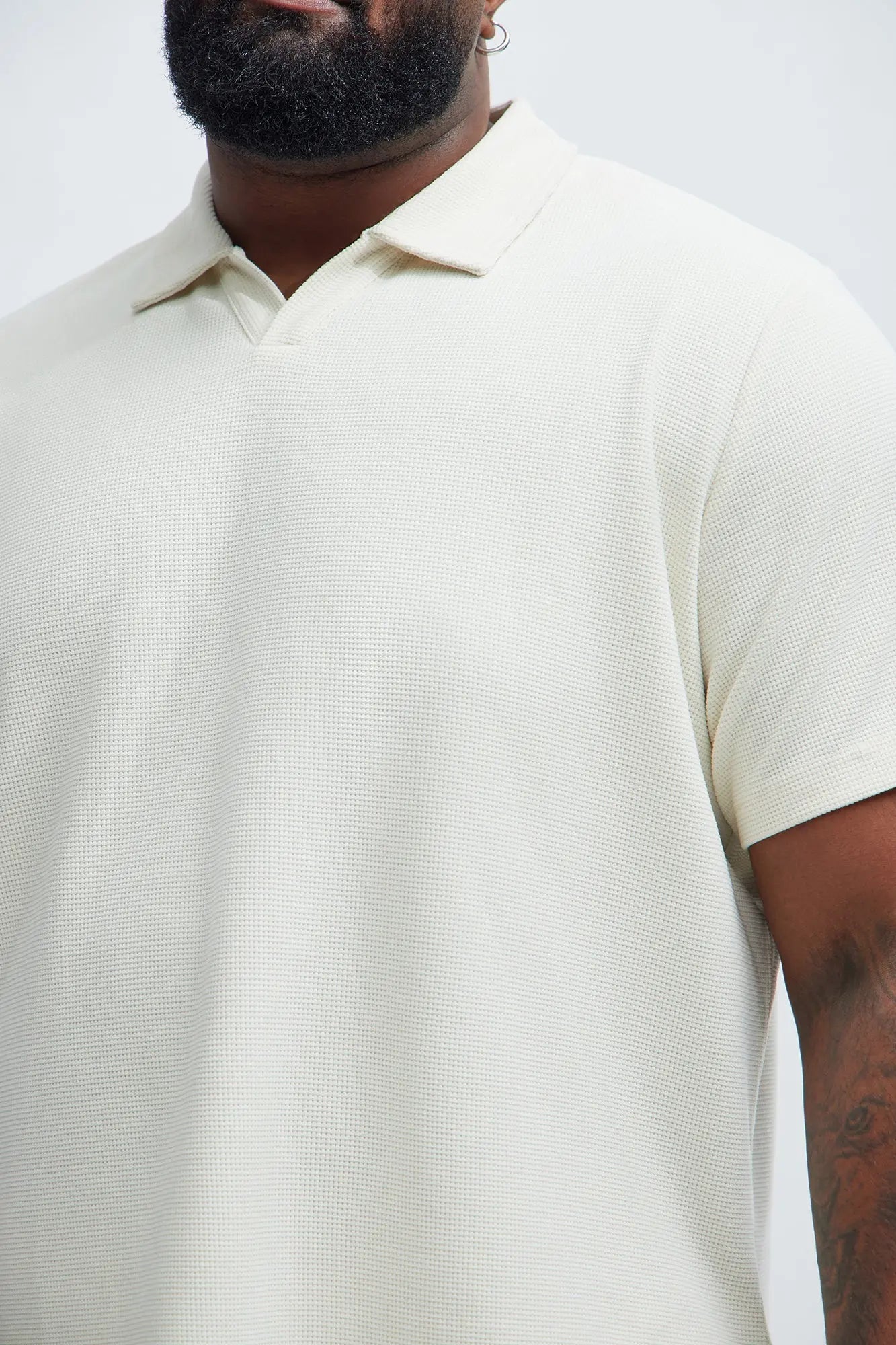 Cairo Textured Polo - Cream Fashion Nova