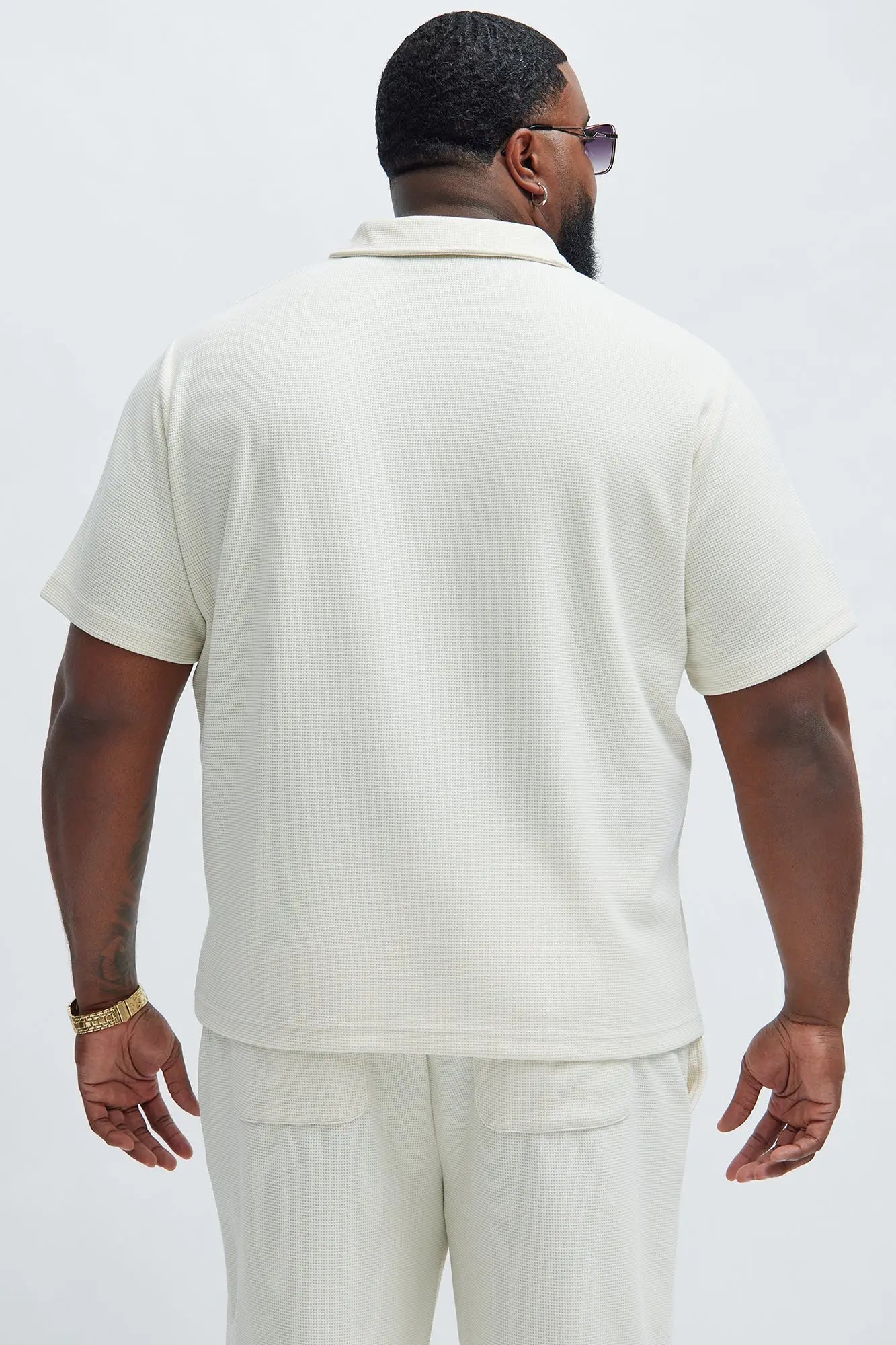 Cairo Textured Polo - Cream Fashion Nova