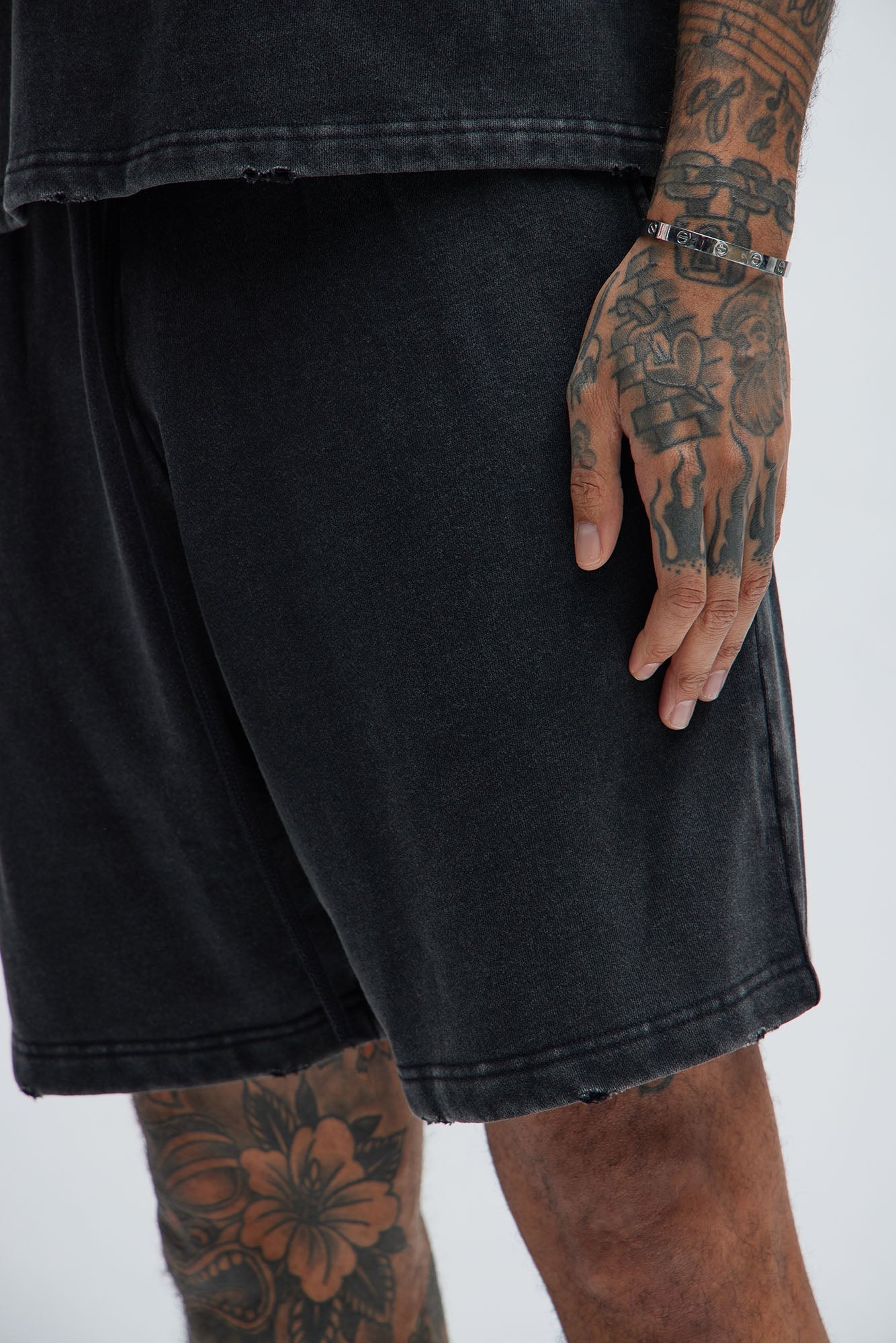 Tyson Heavy Wash Relaxed Shorts - Black Wash Fashion Nova