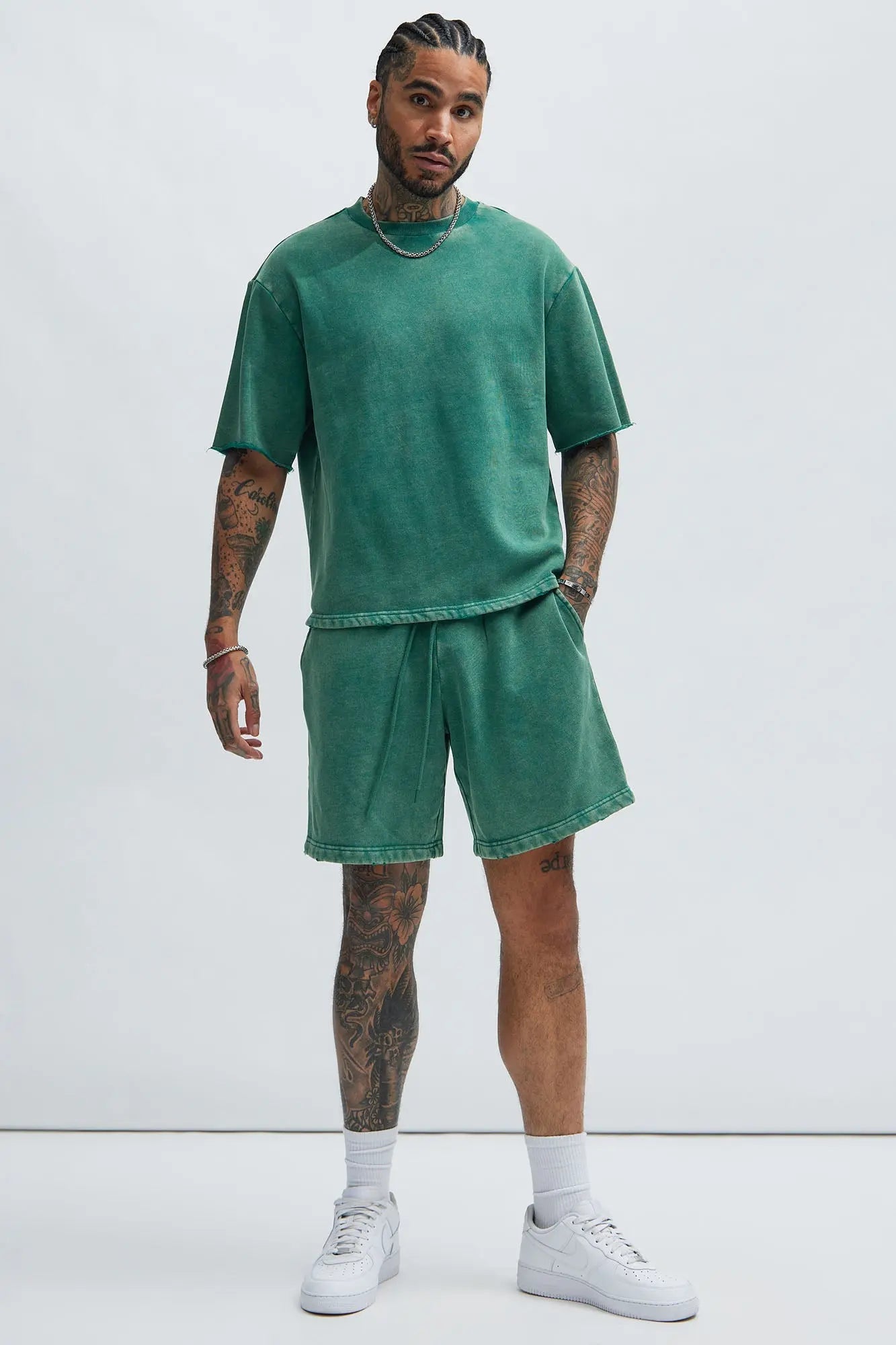 Tyson Heavy Wash Tee - Green Fashion Nova