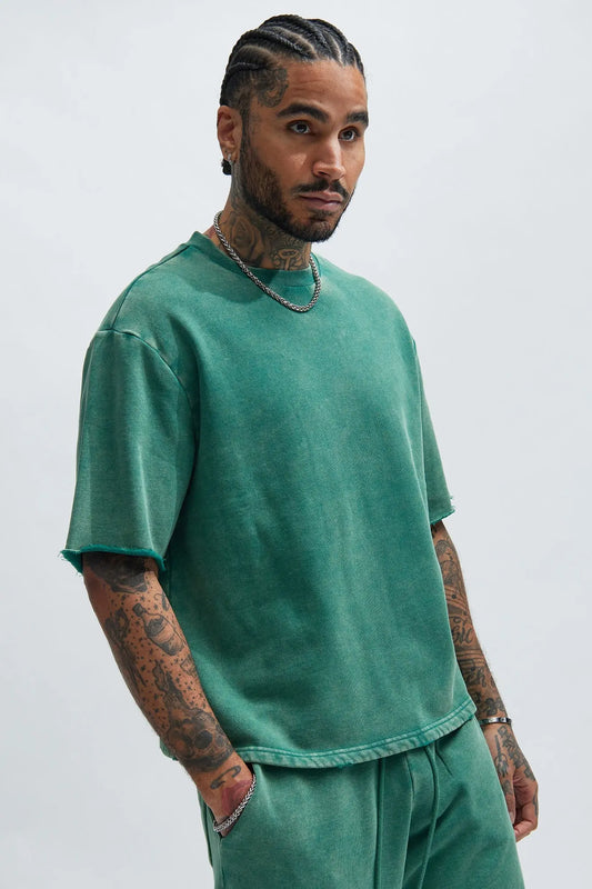 Tyson Heavy Wash Tee - Green Fashion Nova