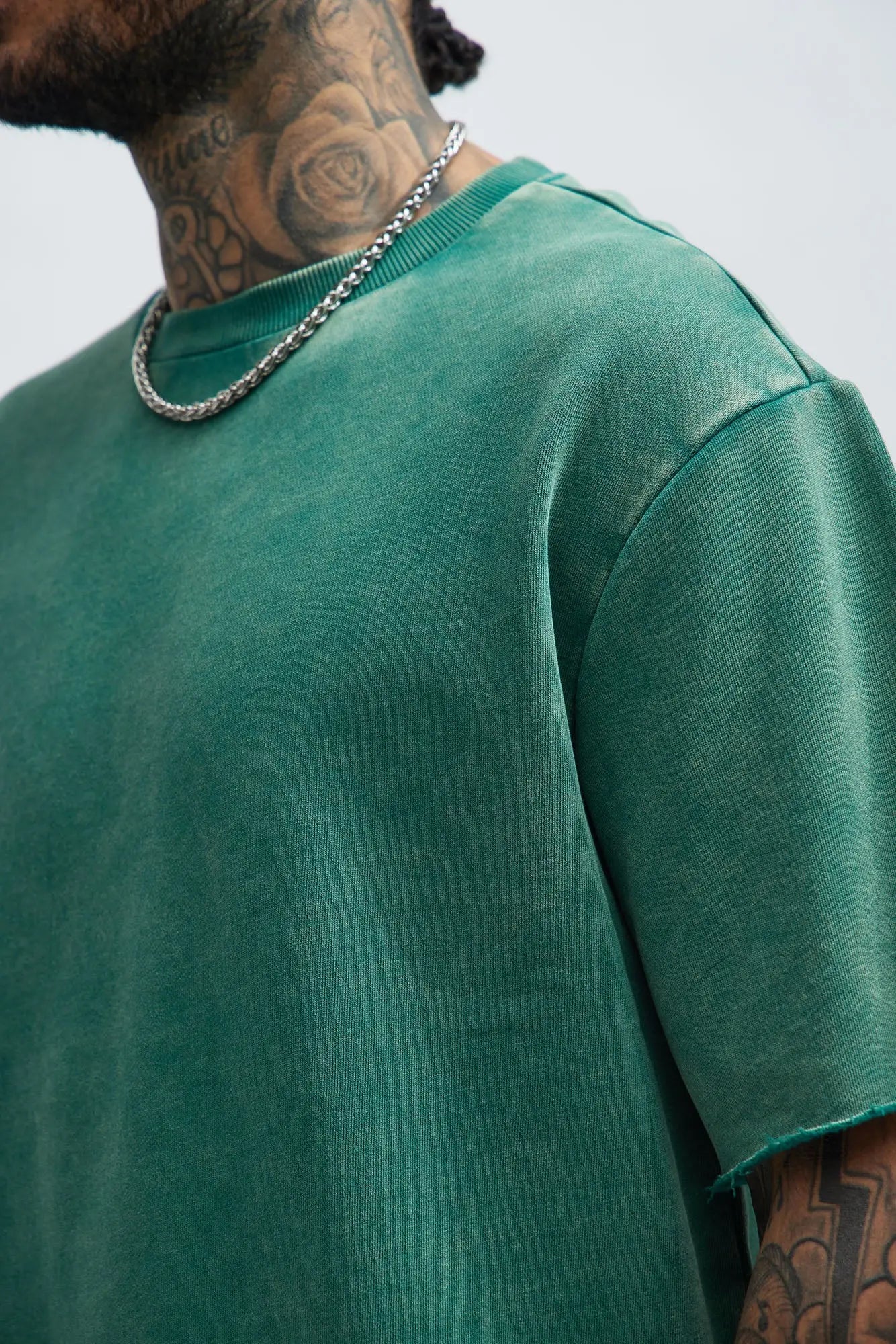 Tyson Heavy Wash Tee - Green Fashion Nova