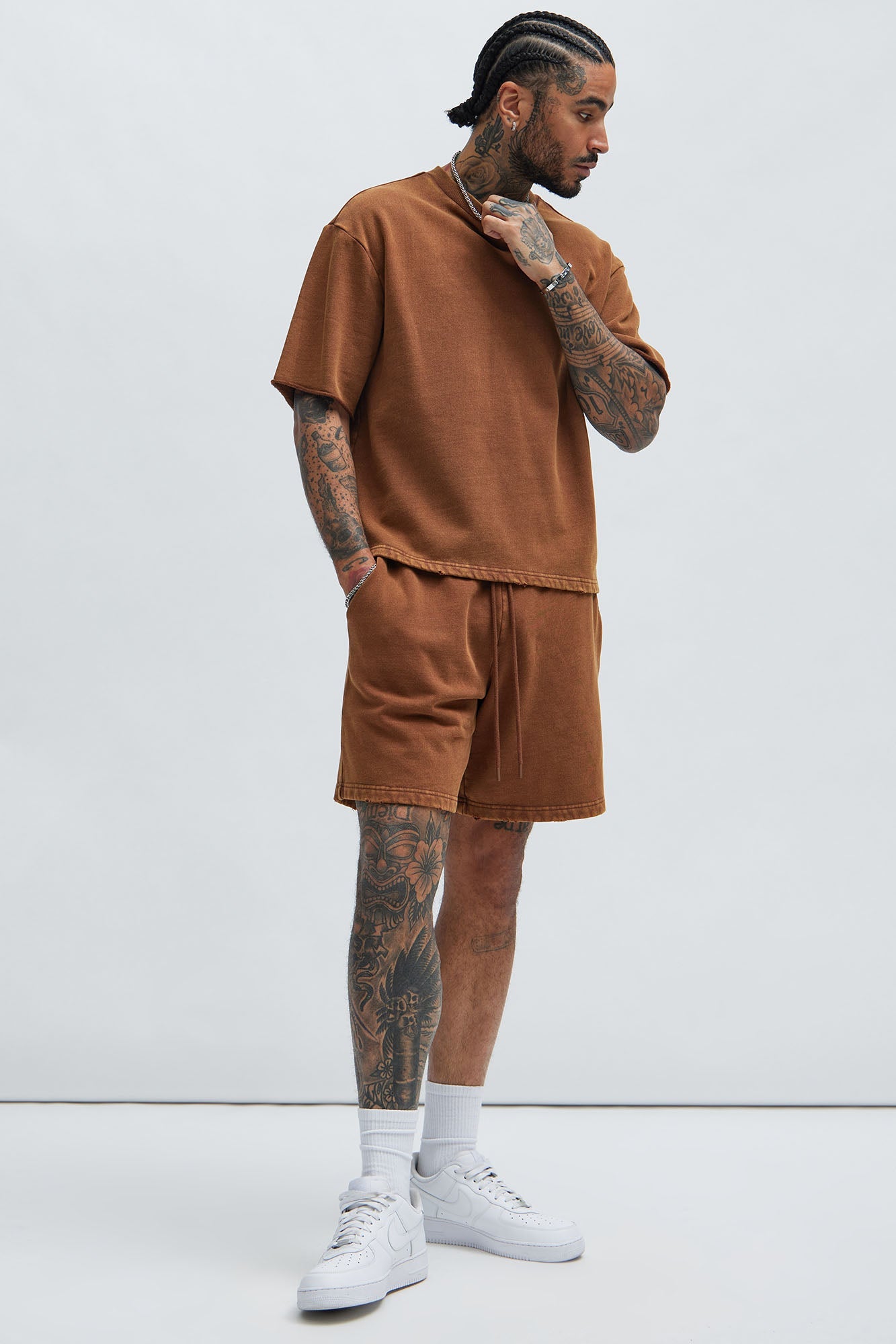 Tyson Heavy Wash Tee - Dark Brown Fashion Nova
