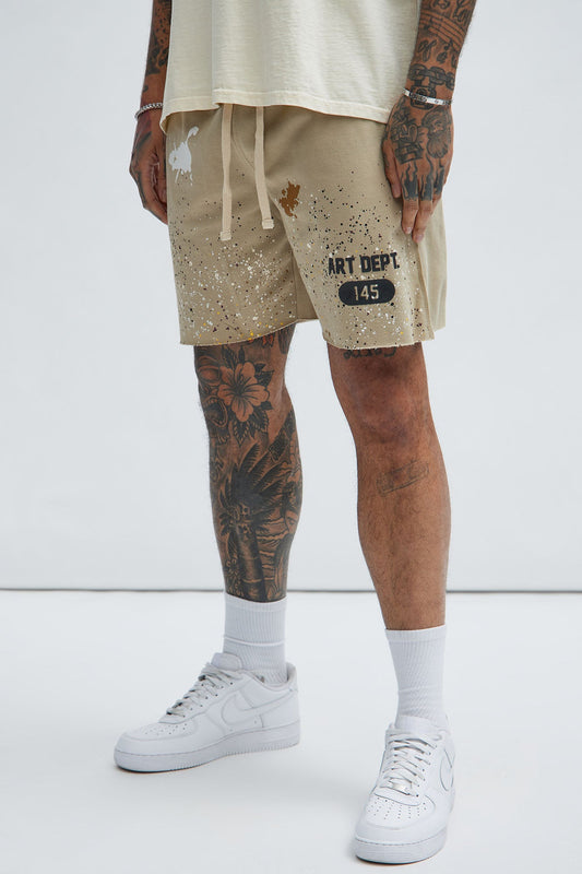 Art Dept Sweatshorts - Khaki Fashion Nova