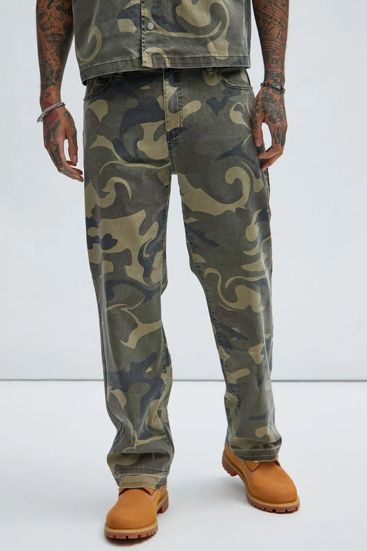 Won't Do Camo Straight Pants - Camouflage Fashion Nova