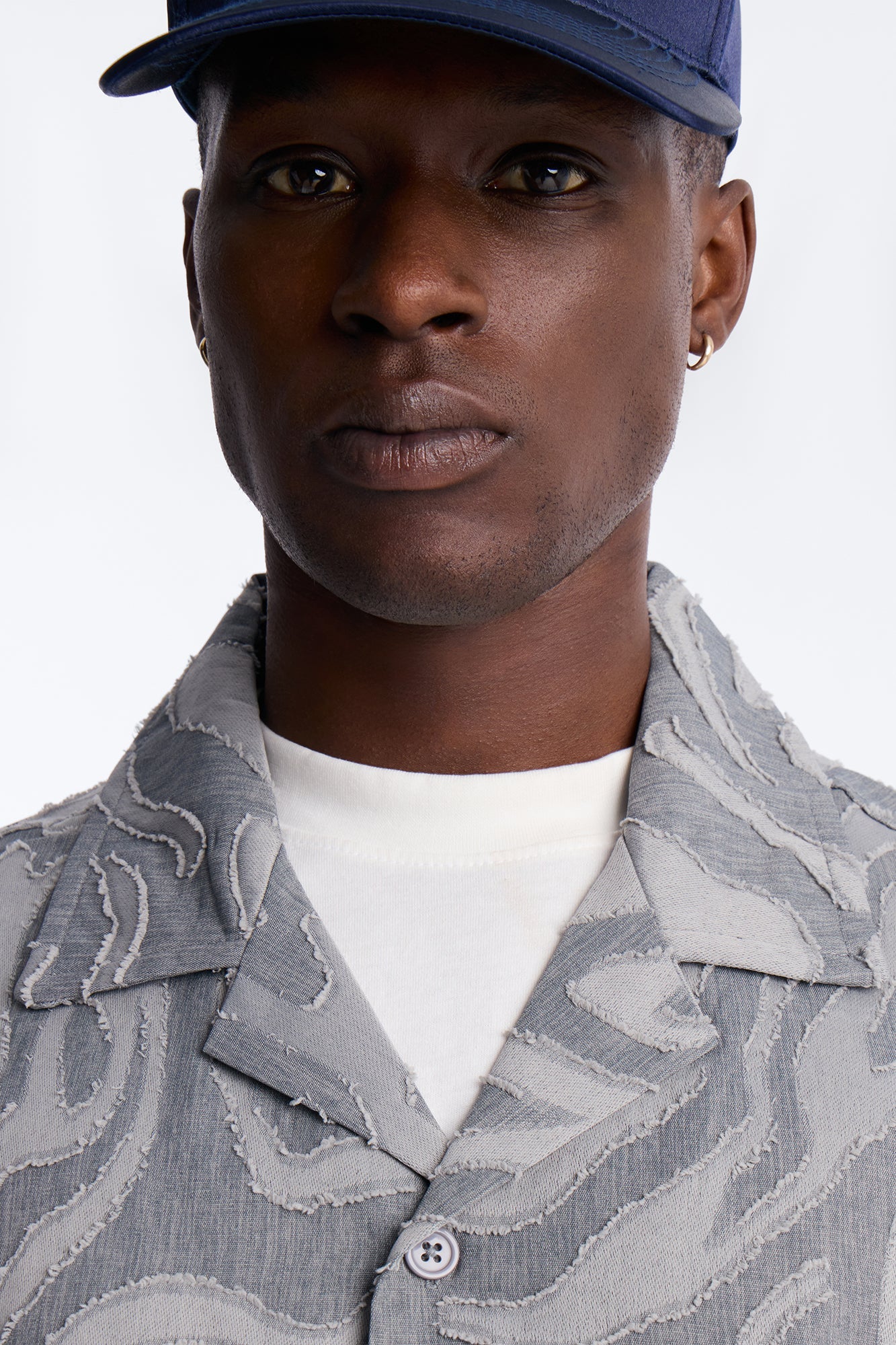 Midnight Wave Cuban Button Up Shirt - Grey Fashion Nova