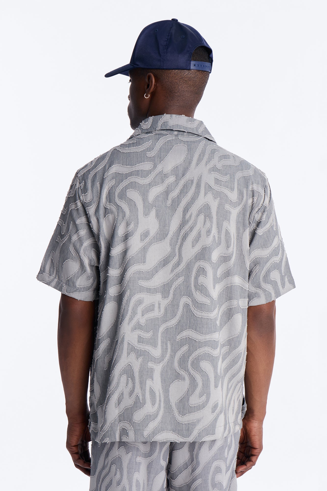 Midnight Wave Cuban Button Up Shirt - Grey Fashion Nova