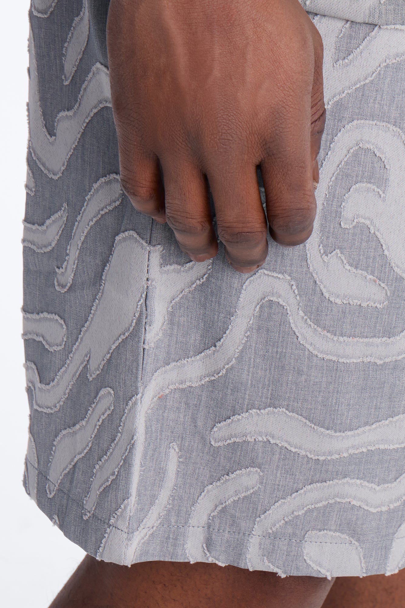 Relaxed Midnight Wave Short - Grey Fashion Nova