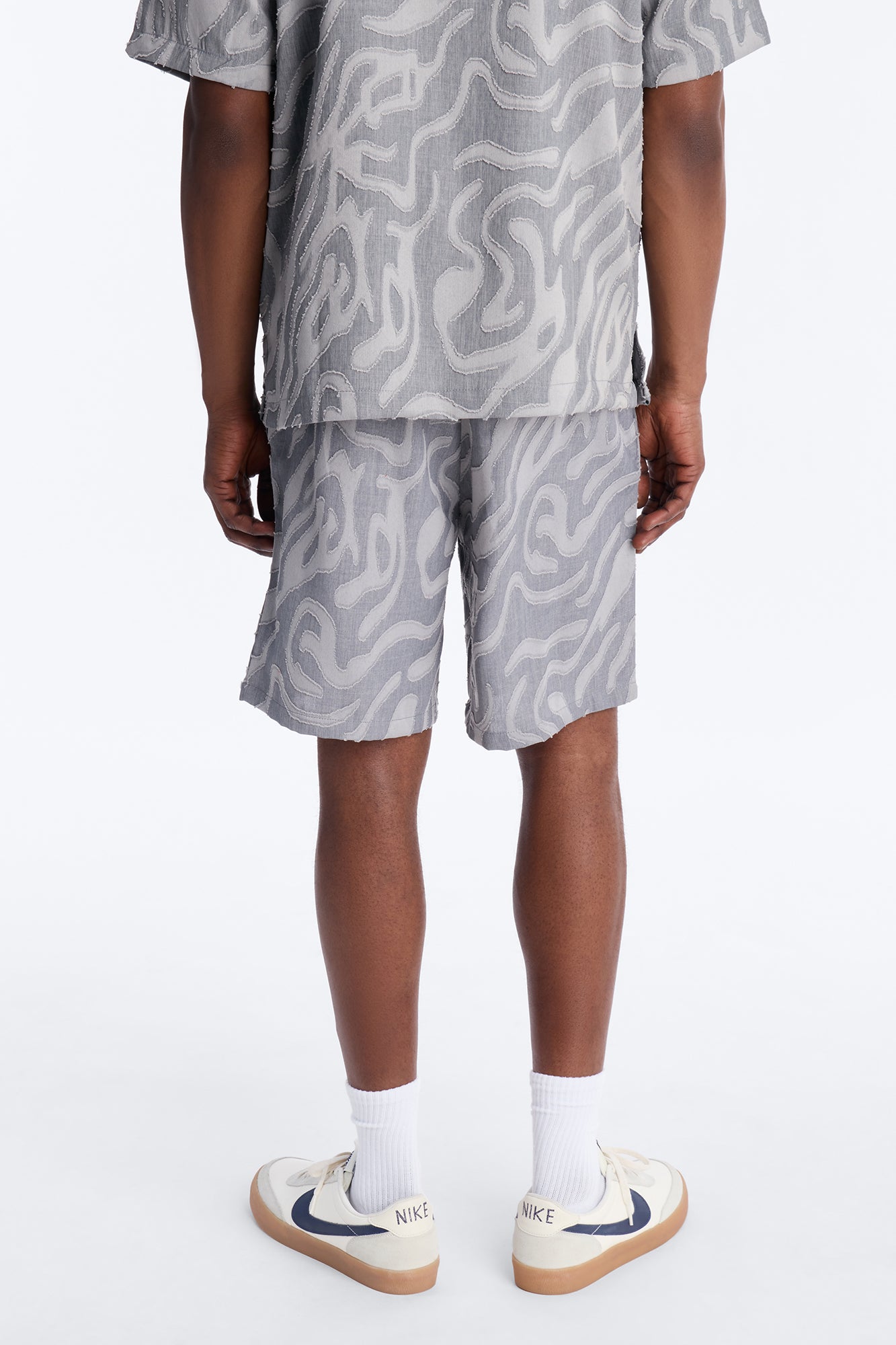 Relaxed Midnight Wave Short - Grey Fashion Nova