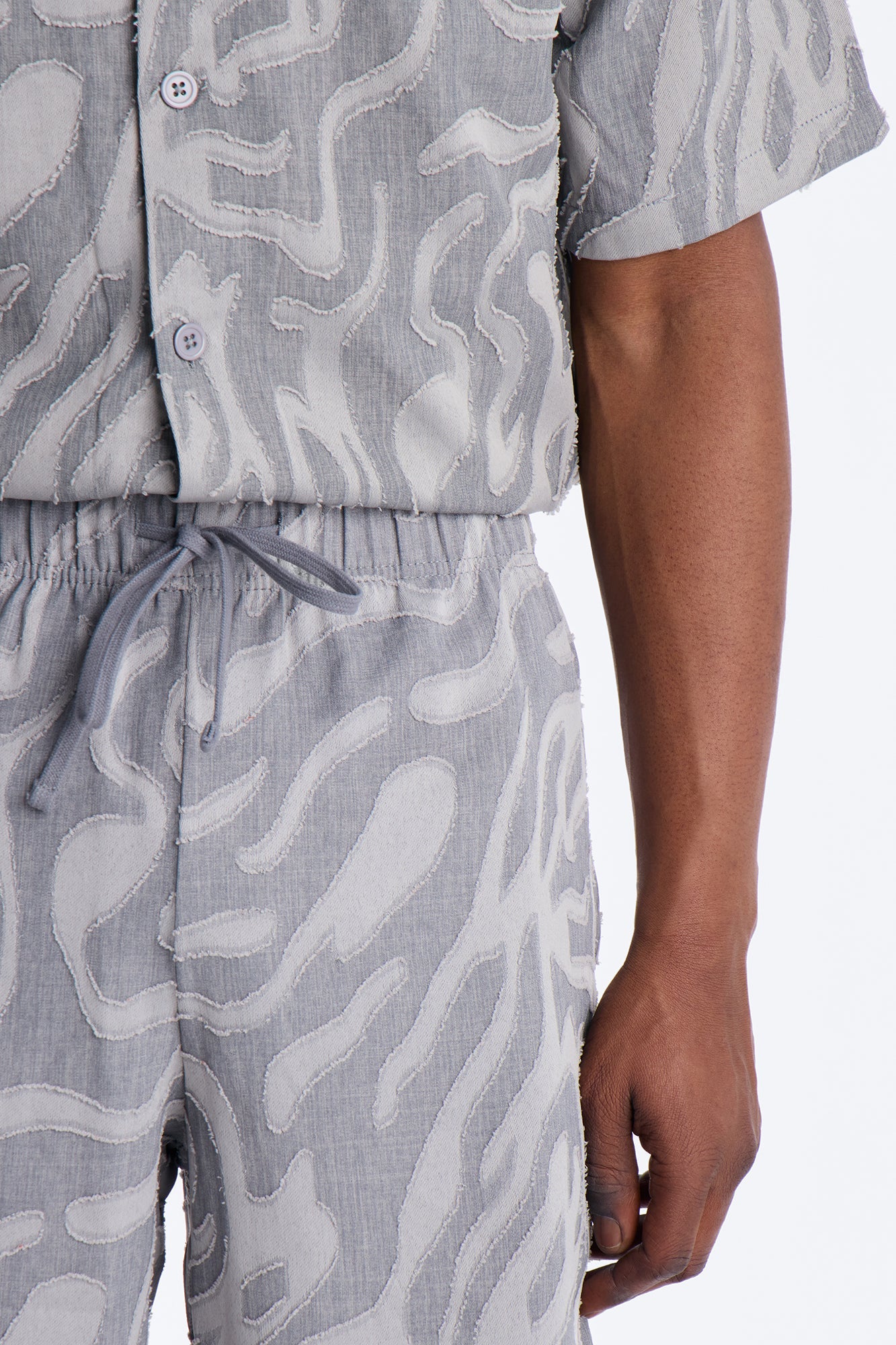 Relaxed Midnight Wave Short - Grey Fashion Nova