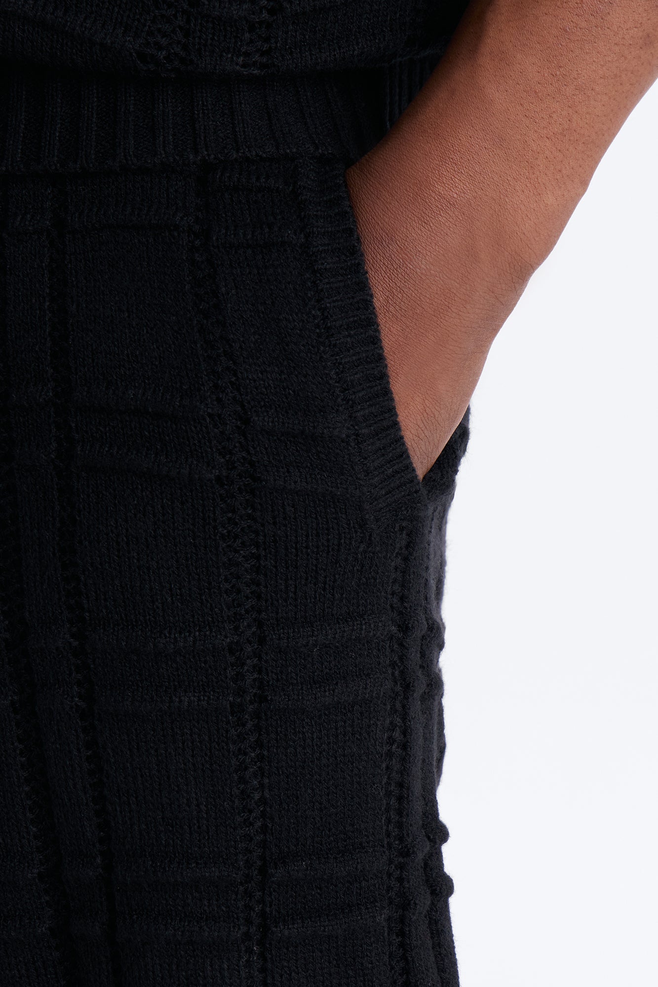 Relaxed Riviera Knit Short - Black Fashion Nova