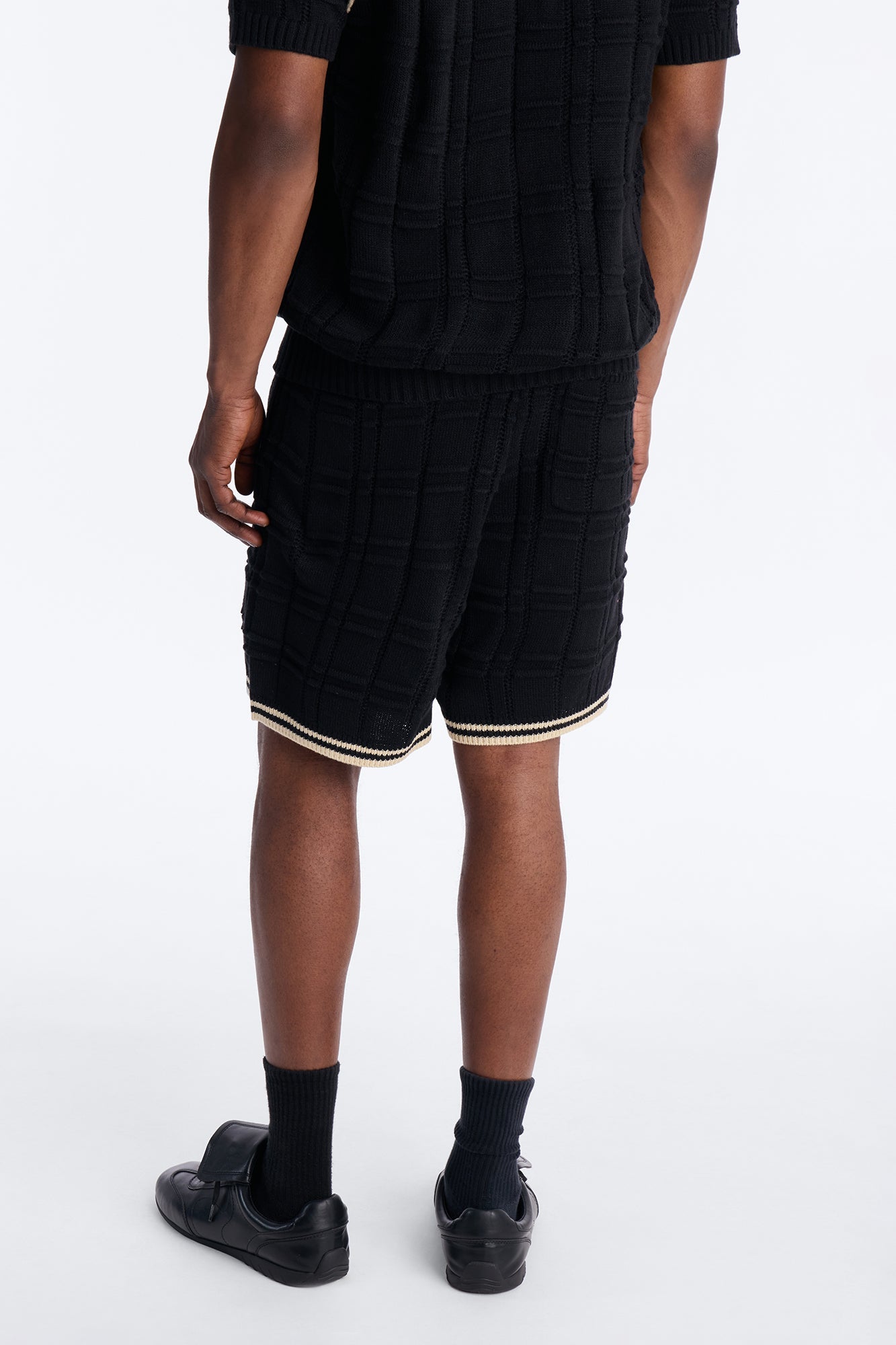 Relaxed Riviera Knit Short - Black Fashion Nova