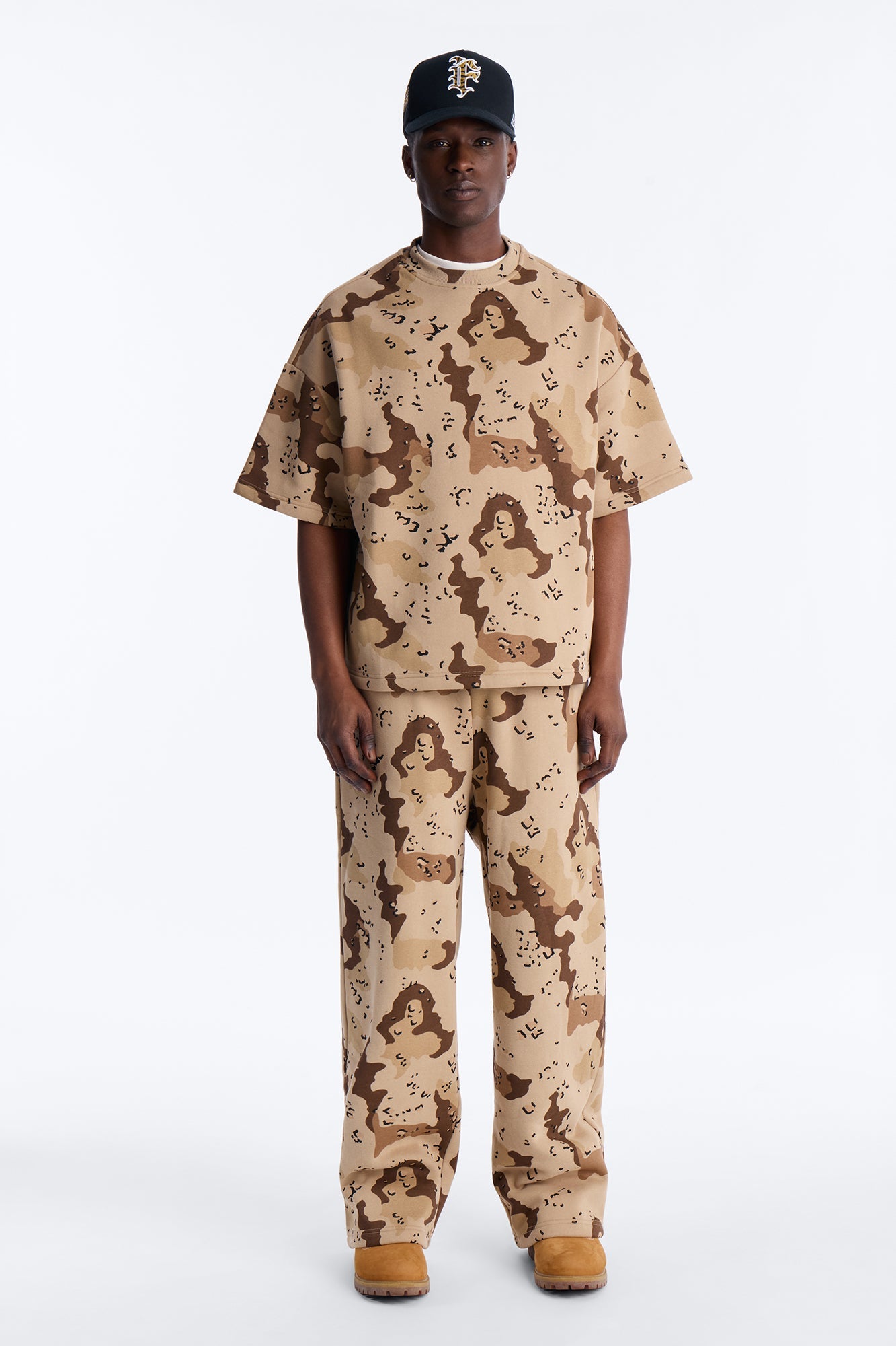 Oversized Time Warp Camo Short Sleeve Fleece Tee - Camouflage Fashion Nova