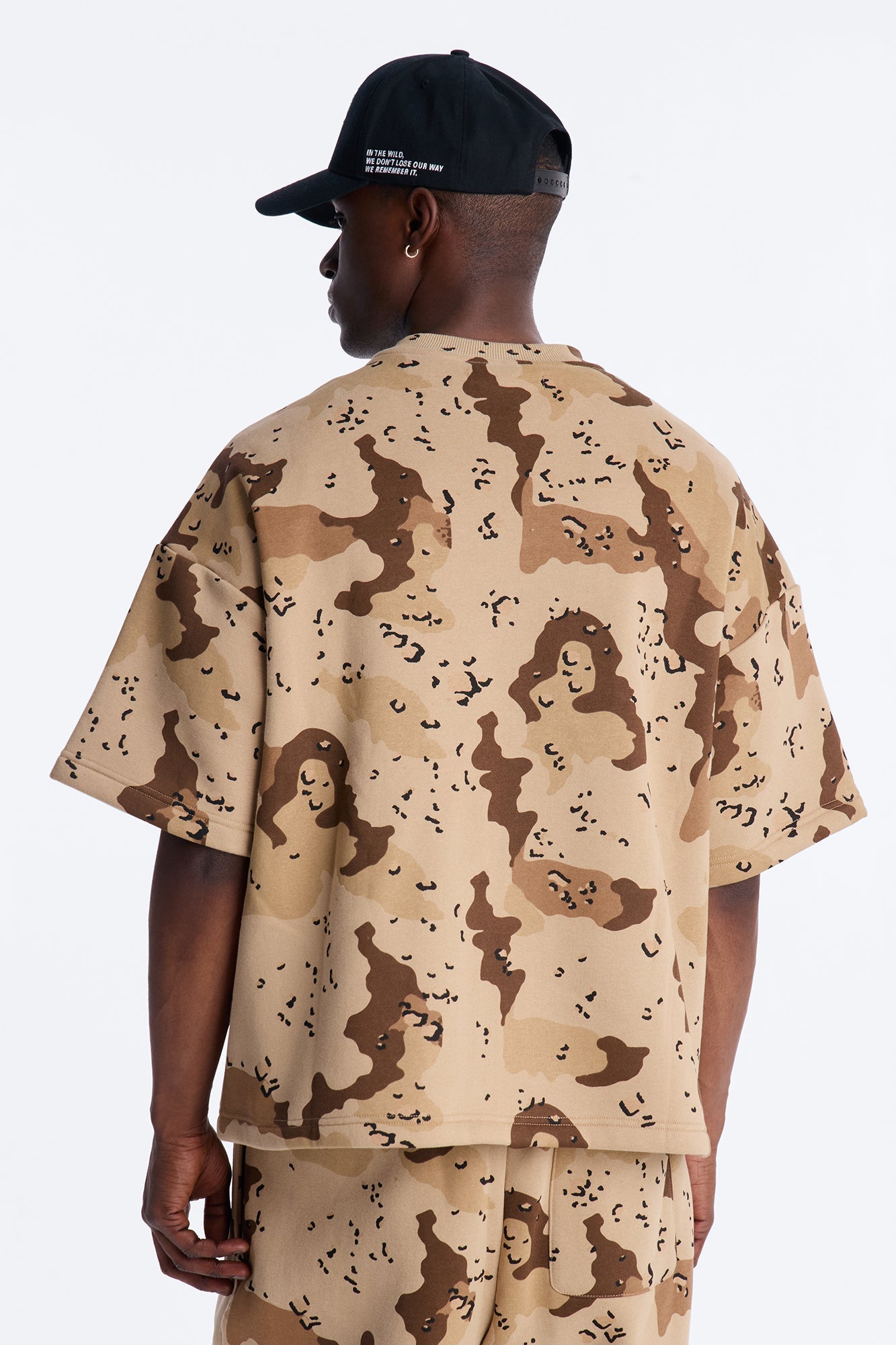 Oversized Time Warp Camo Short Sleeve Fleece Tee - Camouflage Fashion Nova