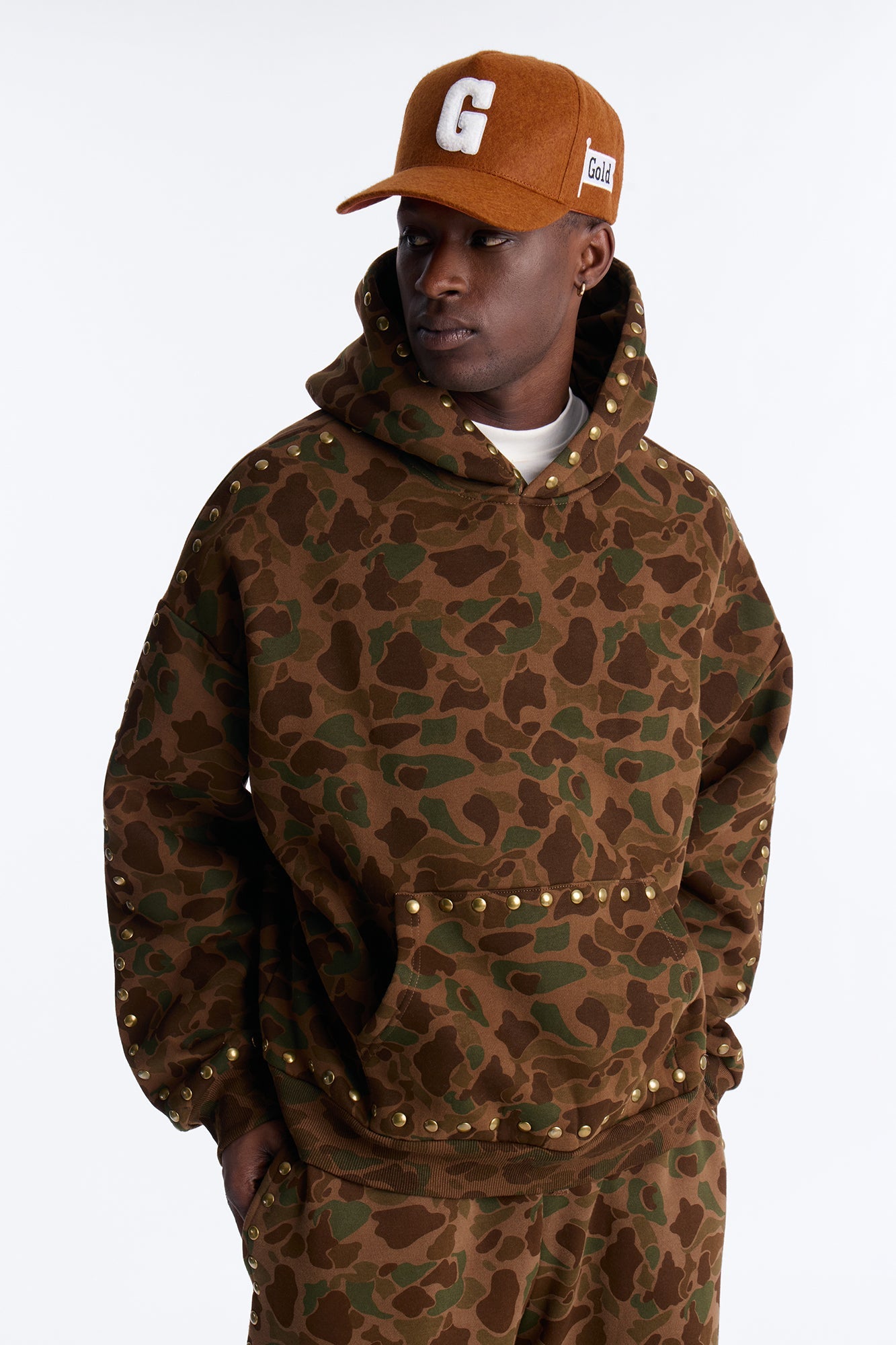 Oversized Frontline Studded Camo Hoodie - Camouflage Fashion Nova