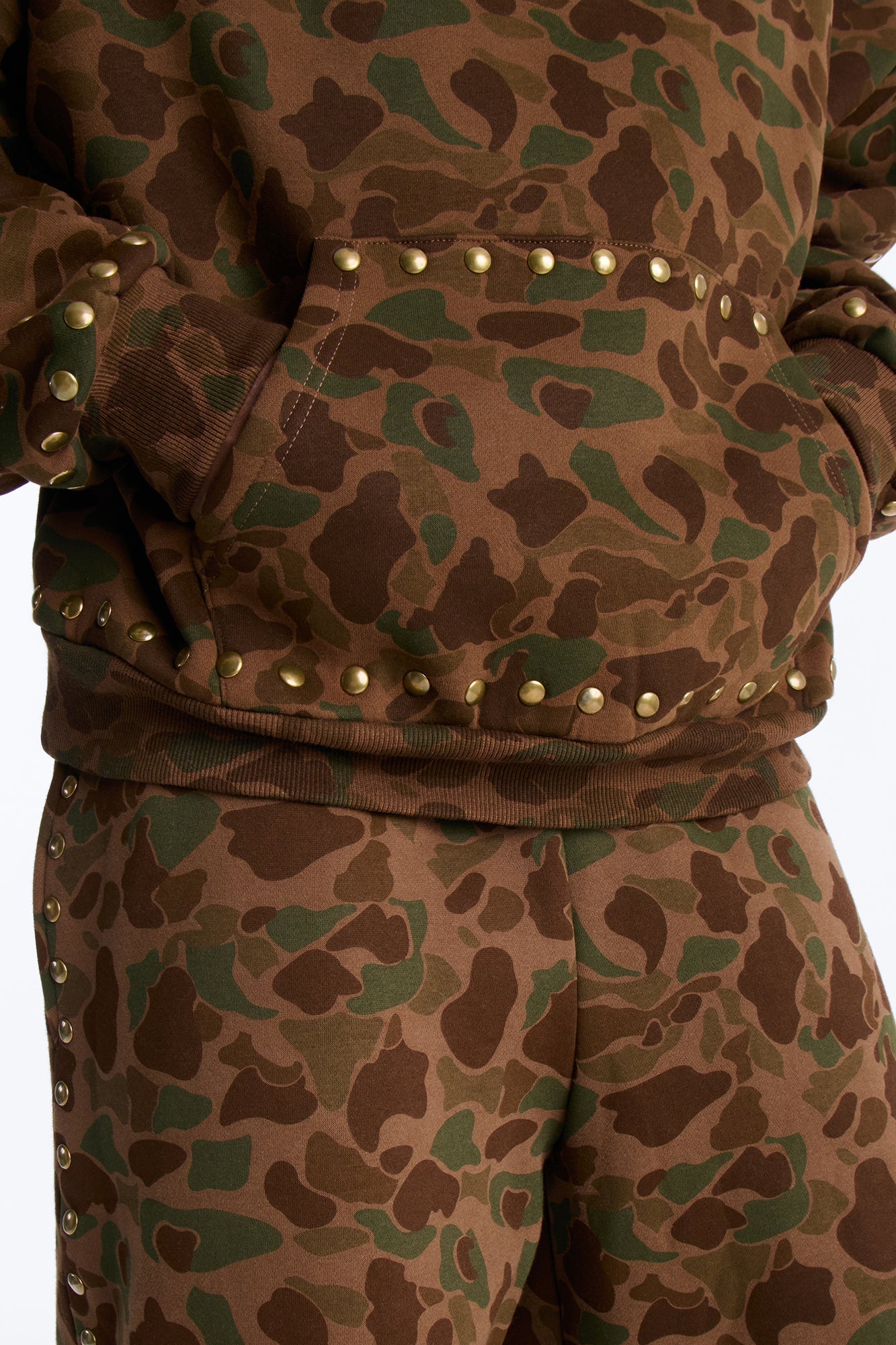 Oversized Frontline Studded Camo Hoodie - Camouflage Fashion Nova