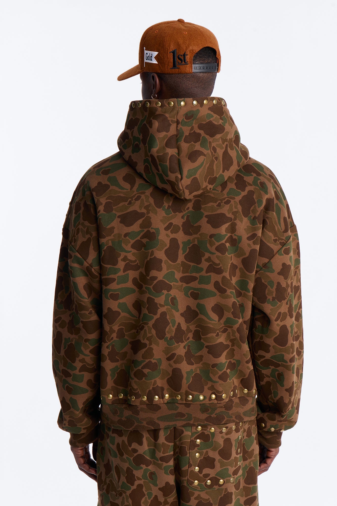 Oversized Frontline Studded Camo Hoodie - Camouflage Fashion Nova