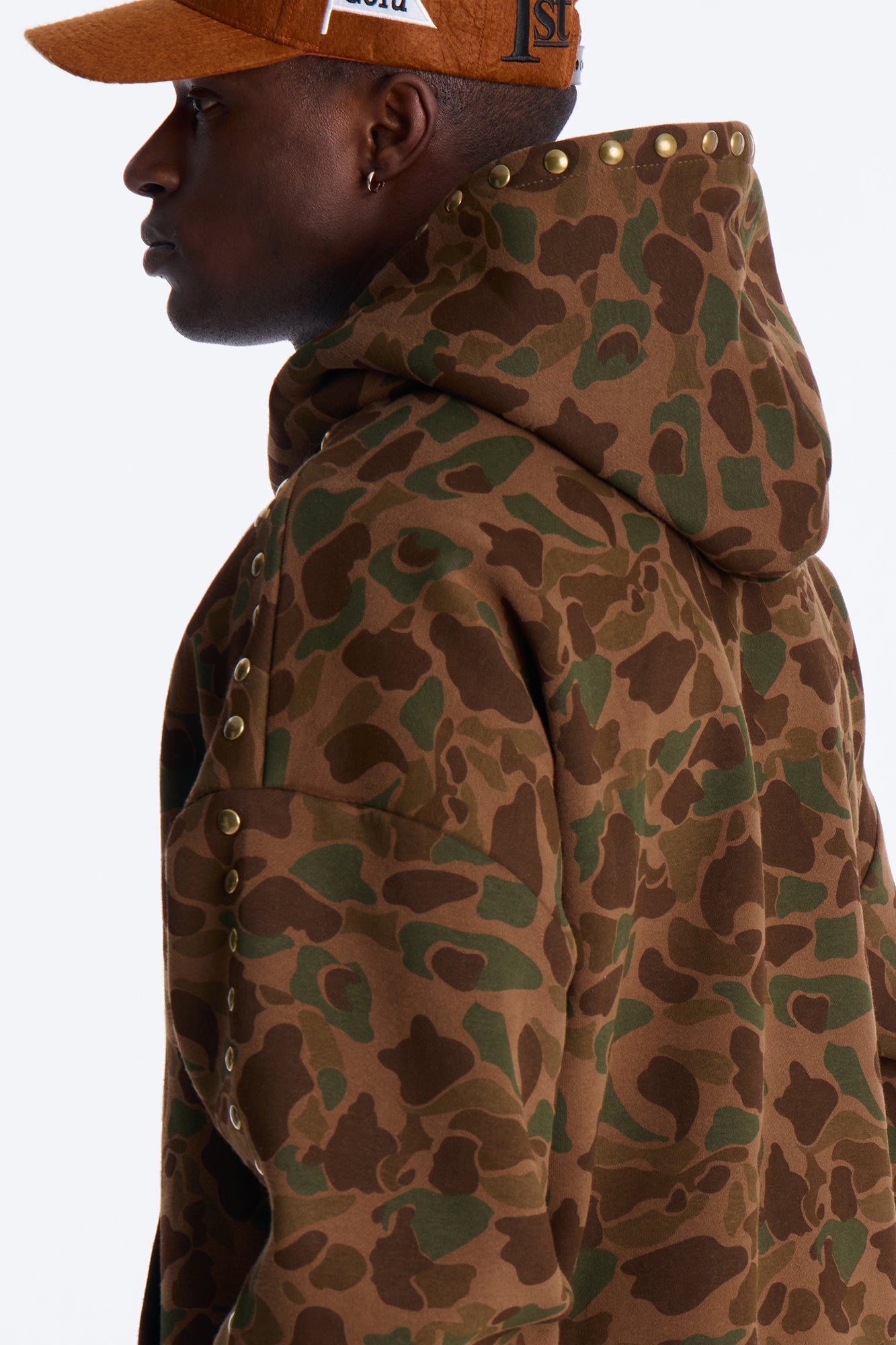 Oversized Frontline Studded Camo Hoodie - Camouflage Fashion Nova