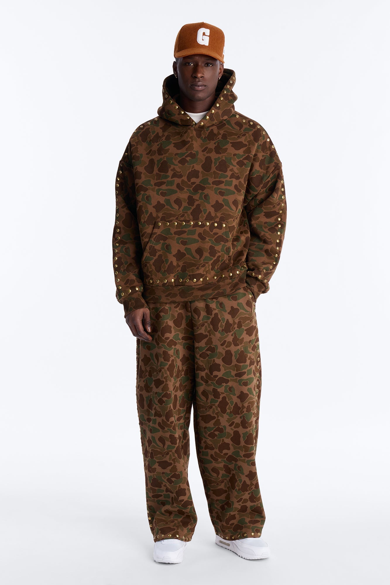 Baggy Frontline Studded Camo Sweatpants - Camouflage Fashion Nova