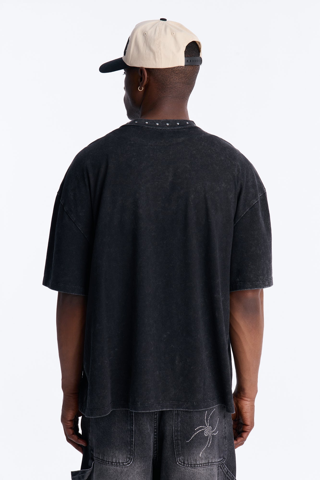 Von Dutch Boxy Rodeo Stud Short Sleeve Tee - Black Fashion Nova