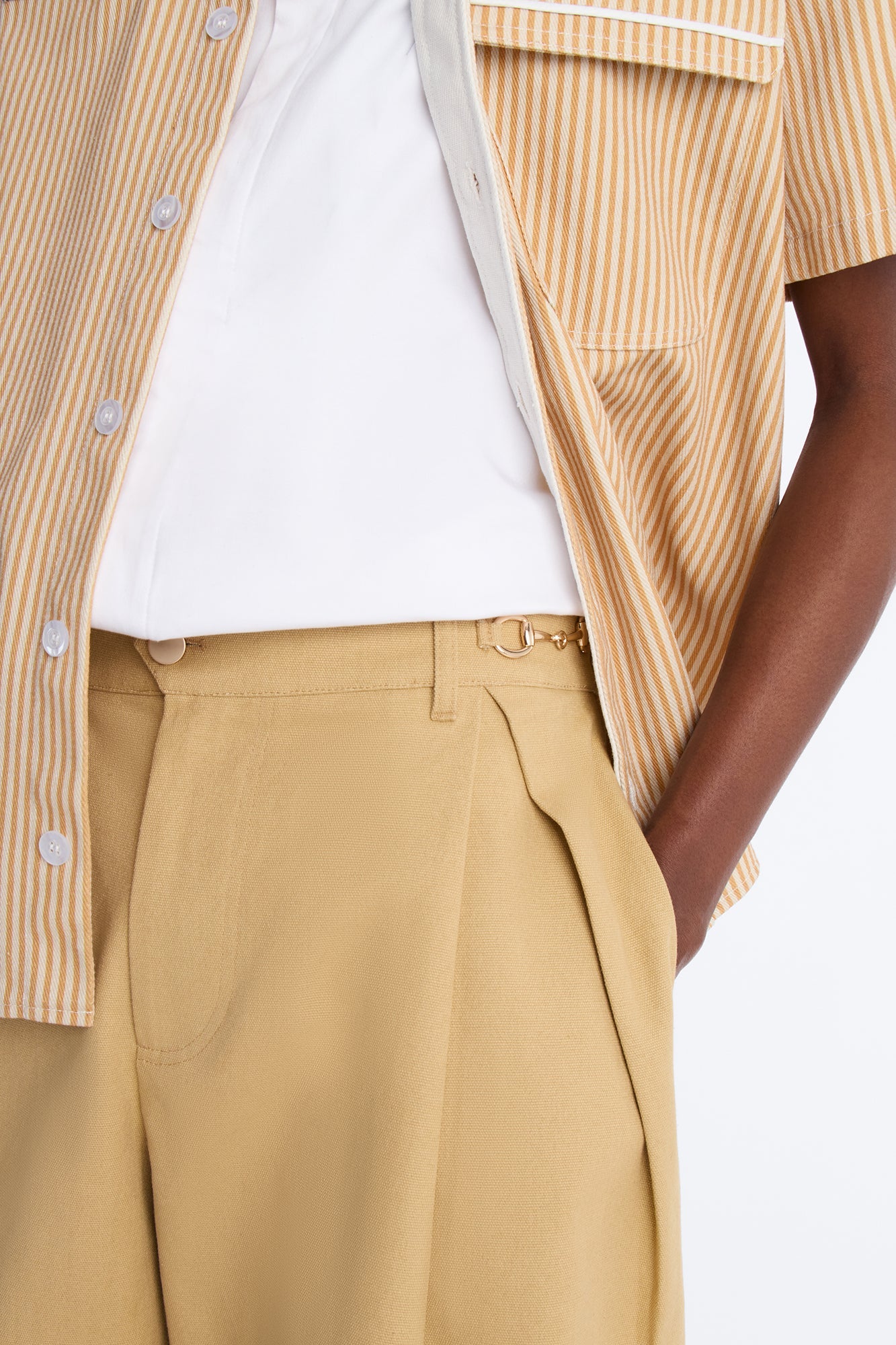 Baggy Pleated Milano Short - Tan Fashion Nova