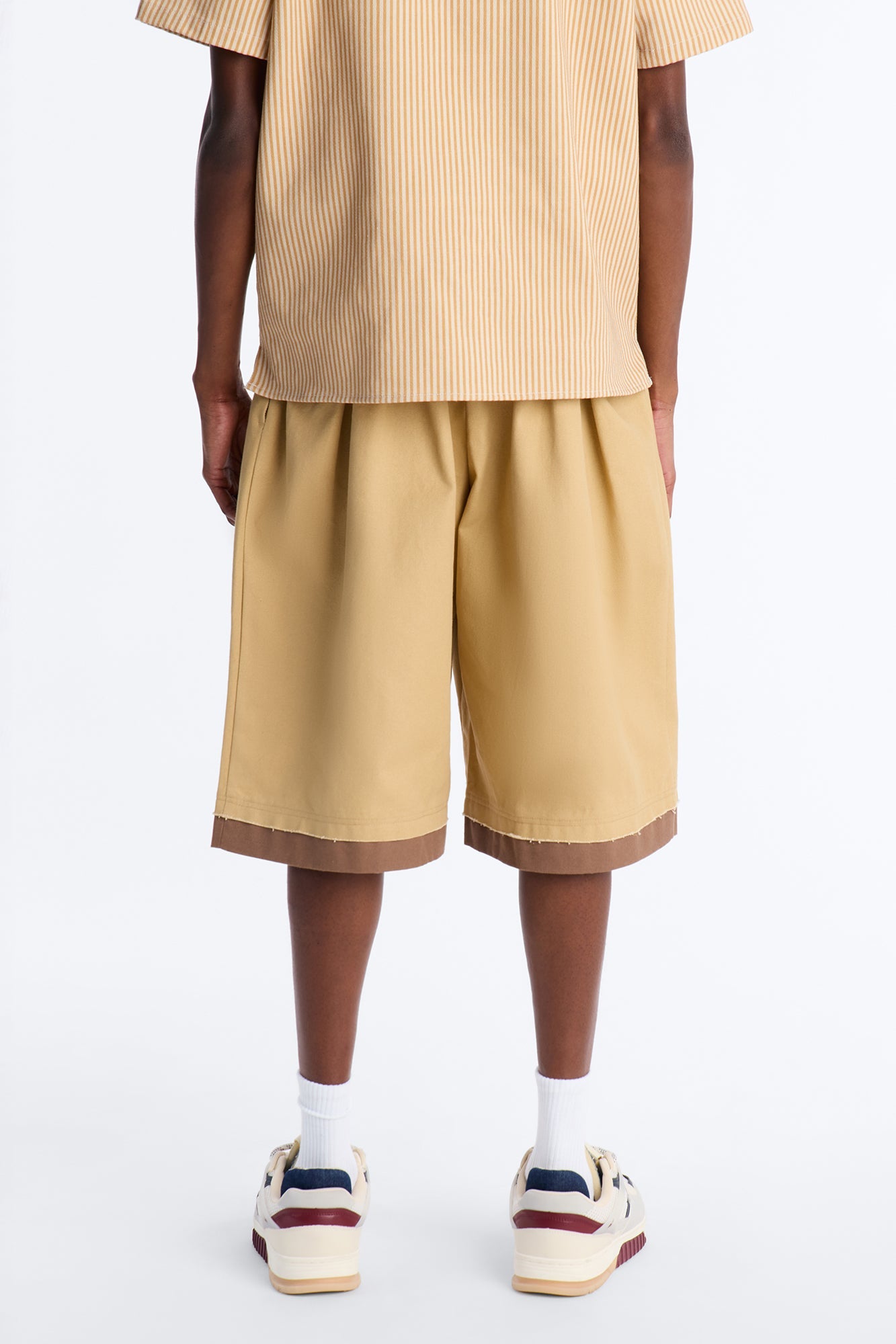 Baggy Pleated Milano Short - Tan Fashion Nova