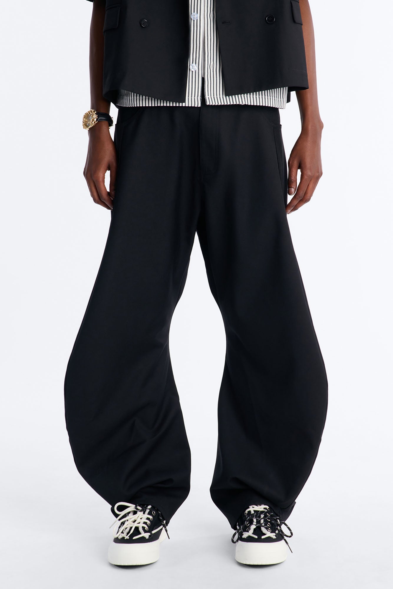 Baggy Icon Quad Trouser - Black Fashion Nova