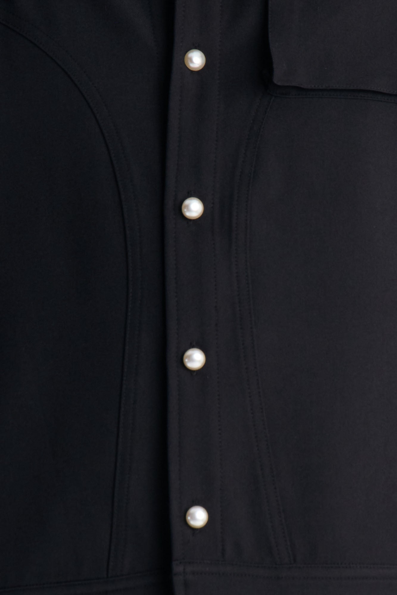 Pearl Paneled Utility Button Up Shirt - Black Fashion Nova