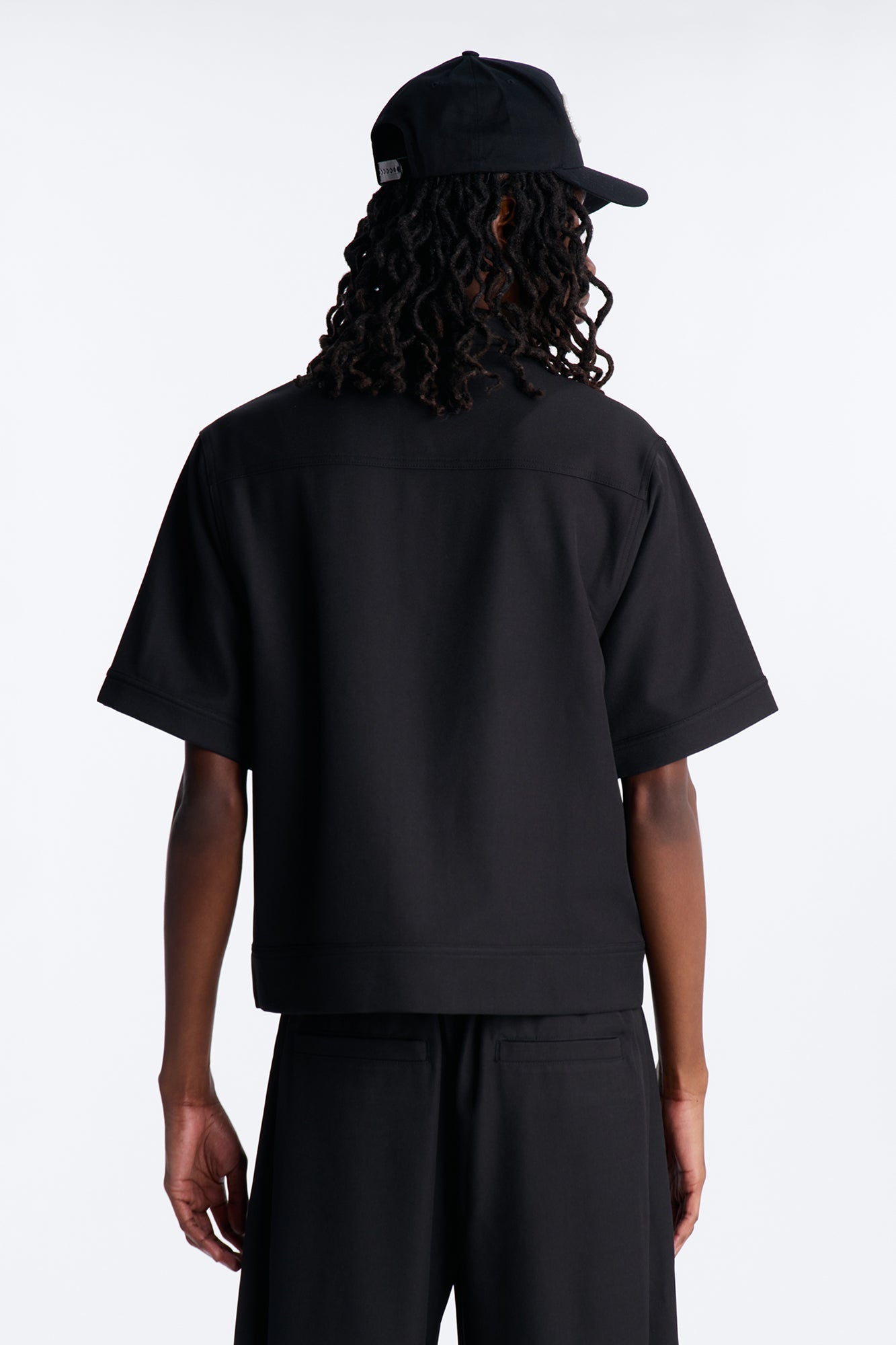 Pearl Paneled Utility Button Up Shirt - Black Fashion Nova