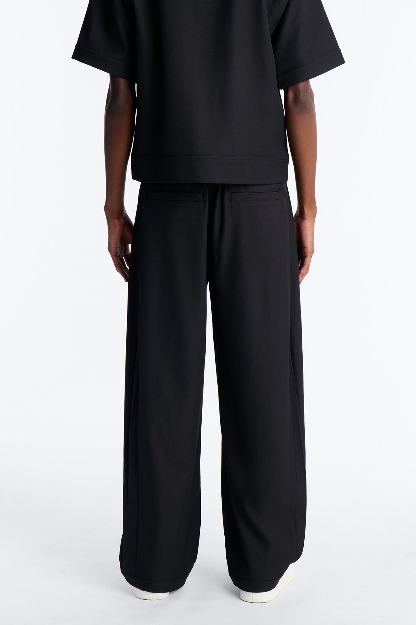 Baggy Side Pleated Panel Trouser - Black Fashion Nova