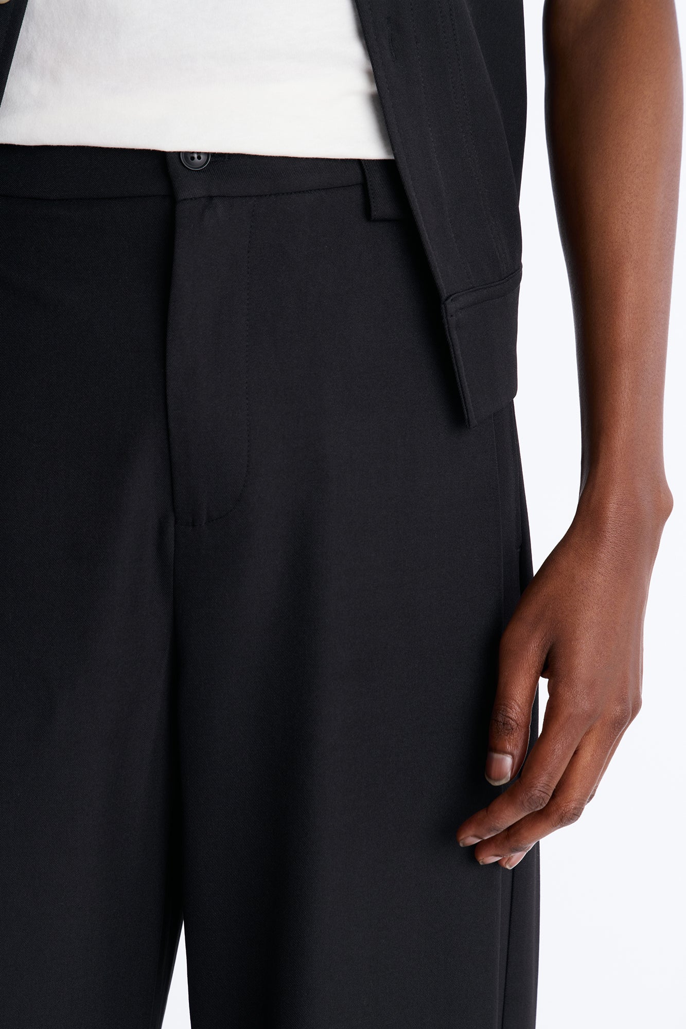Baggy Side Pleated Panel Trouser - Black Fashion Nova