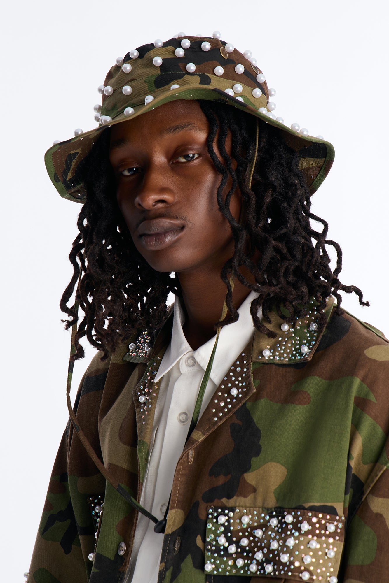 Camo Pearled Bucket Hat - Camouflage Fashion Nova