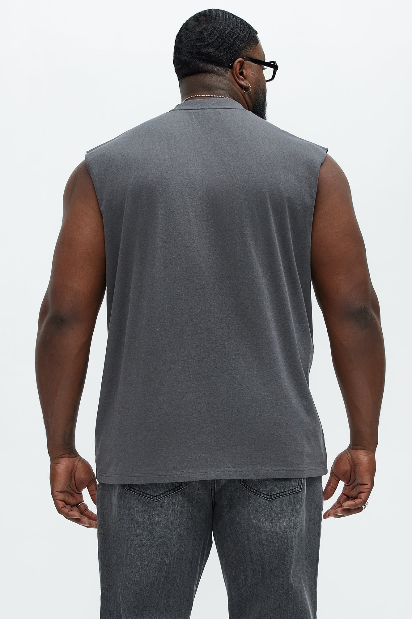 Rebellious Muscle Tee - Charcoal Fashion Nova